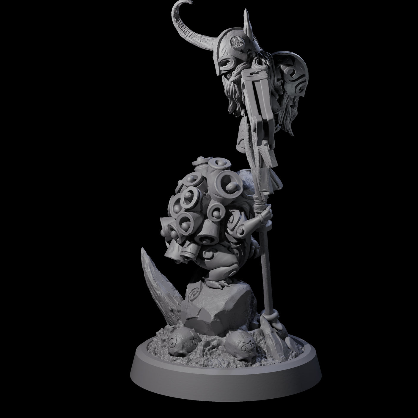 Small Owl-like Kenku Shaman C Miniature for Dungeons and Dragons, Pathfinder or other TTRPGs