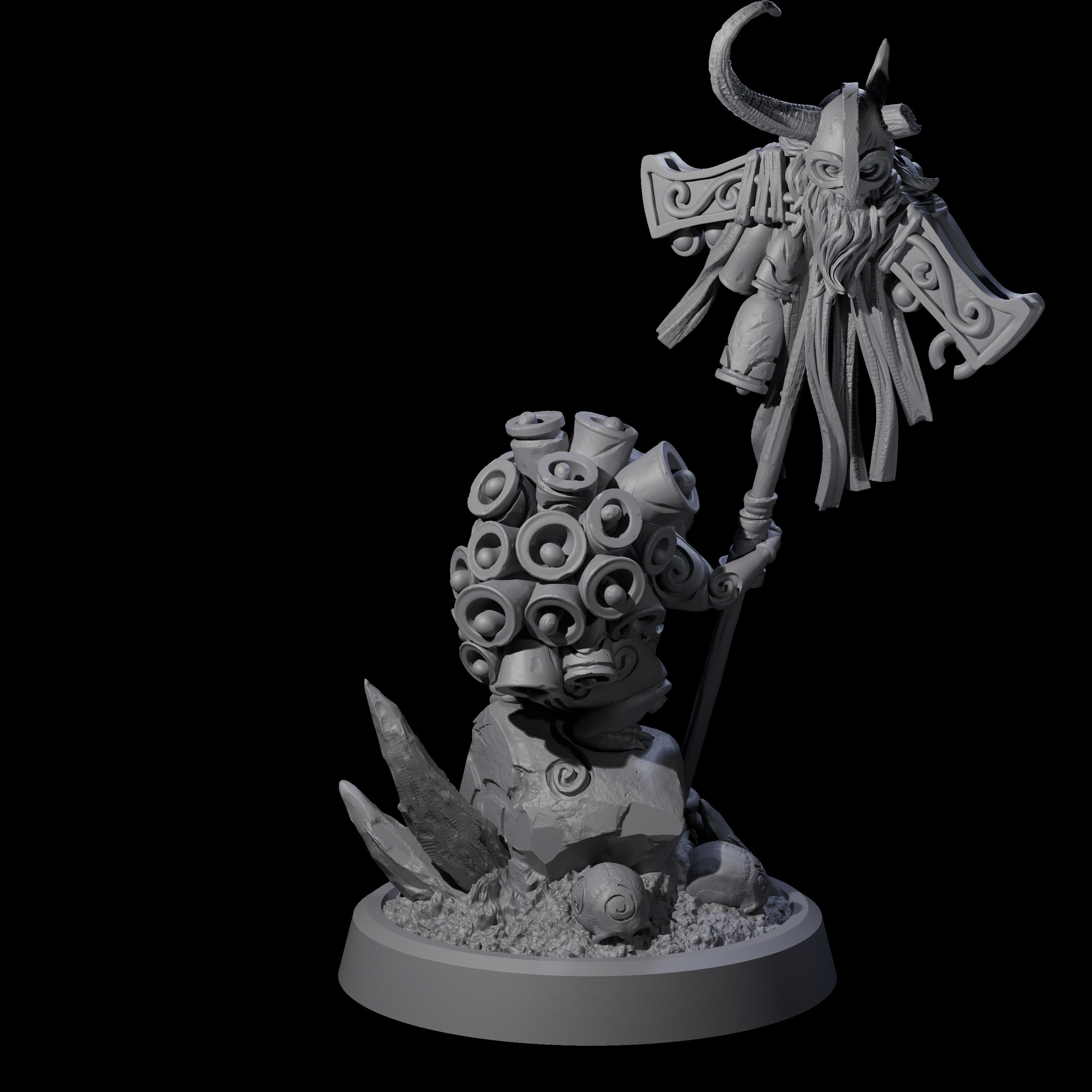 Small Owl-like Kenku Shaman C Miniature for Dungeons and Dragons, Pathfinder or other TTRPGs