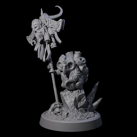 Small Owl-like Kenku Shaman C Miniature for Dungeons and Dragons, Pathfinder or other TTRPGs