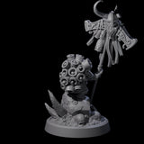 Small Owl-like Kenku Shaman C Miniature for Dungeons and Dragons, Pathfinder or other TTRPGs
