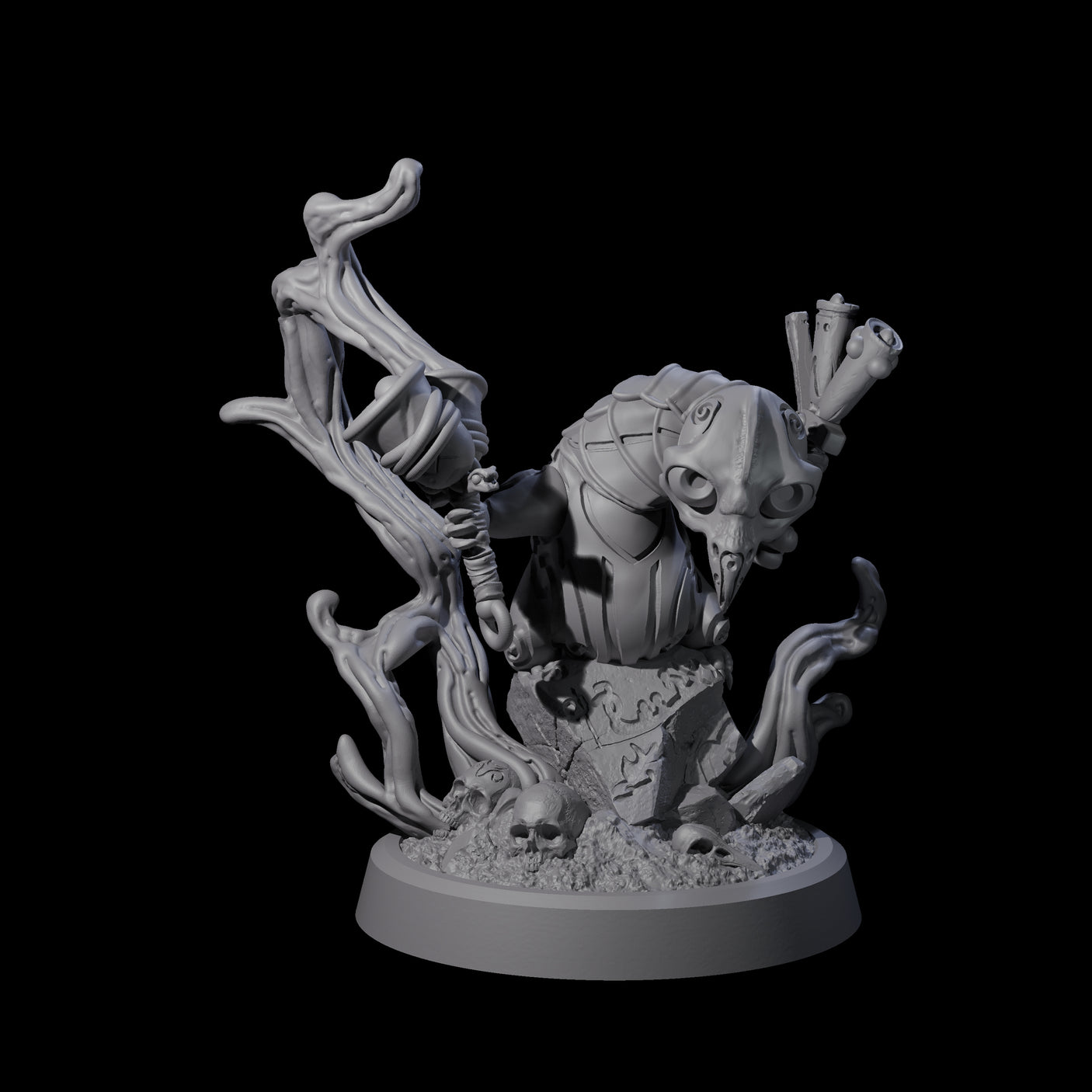 Small Owl-like Kenku Shaman D Miniature for Dungeons and Dragons, Pathfinder or other TTRPGs