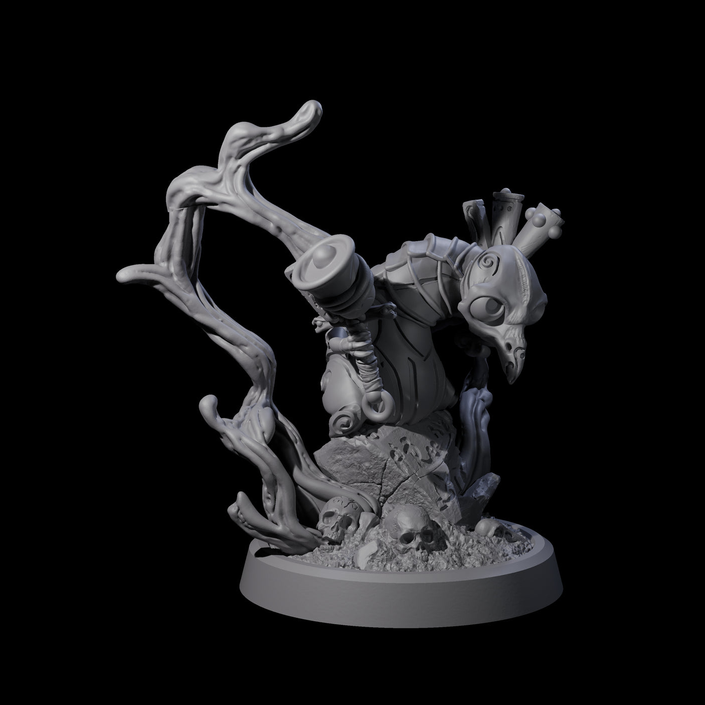 Small Owl-like Kenku Shaman D Miniature for Dungeons and Dragons, Pathfinder or other TTRPGs