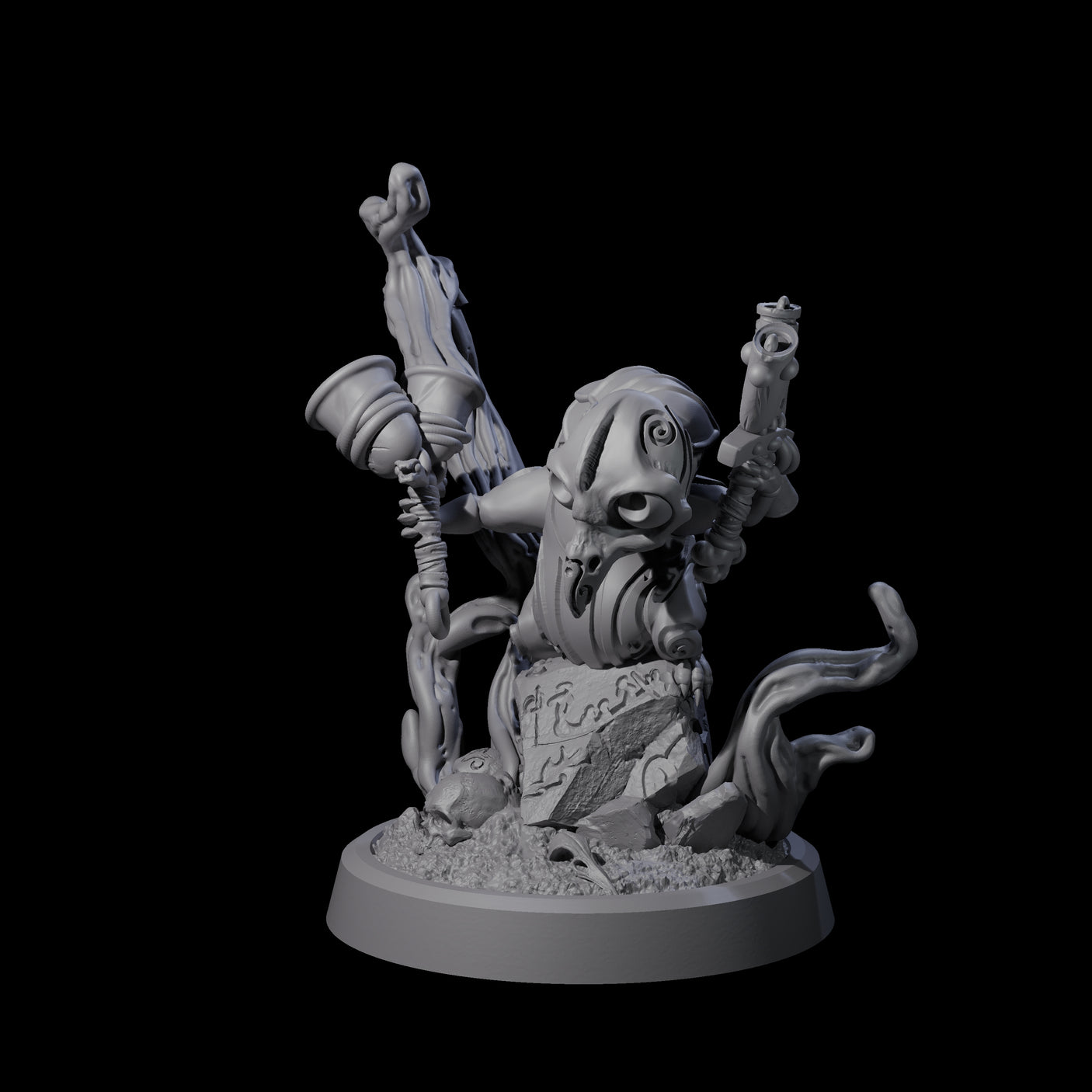 Small Owl-like Kenku Shaman D Miniature for Dungeons and Dragons, Pathfinder or other TTRPGs