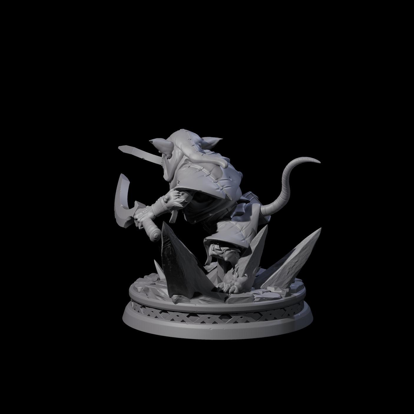 Small Ratfolk Rogue Miniature for Dungeons and Dragons, Pathfinder or other TTRPGs