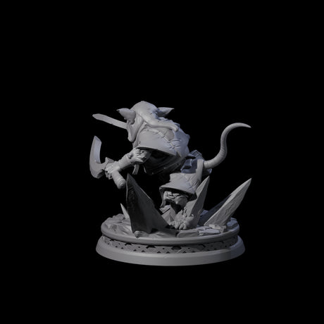 Small Ratfolk Rogue Miniature for Dungeons and Dragons, Pathfinder or other TTRPGs