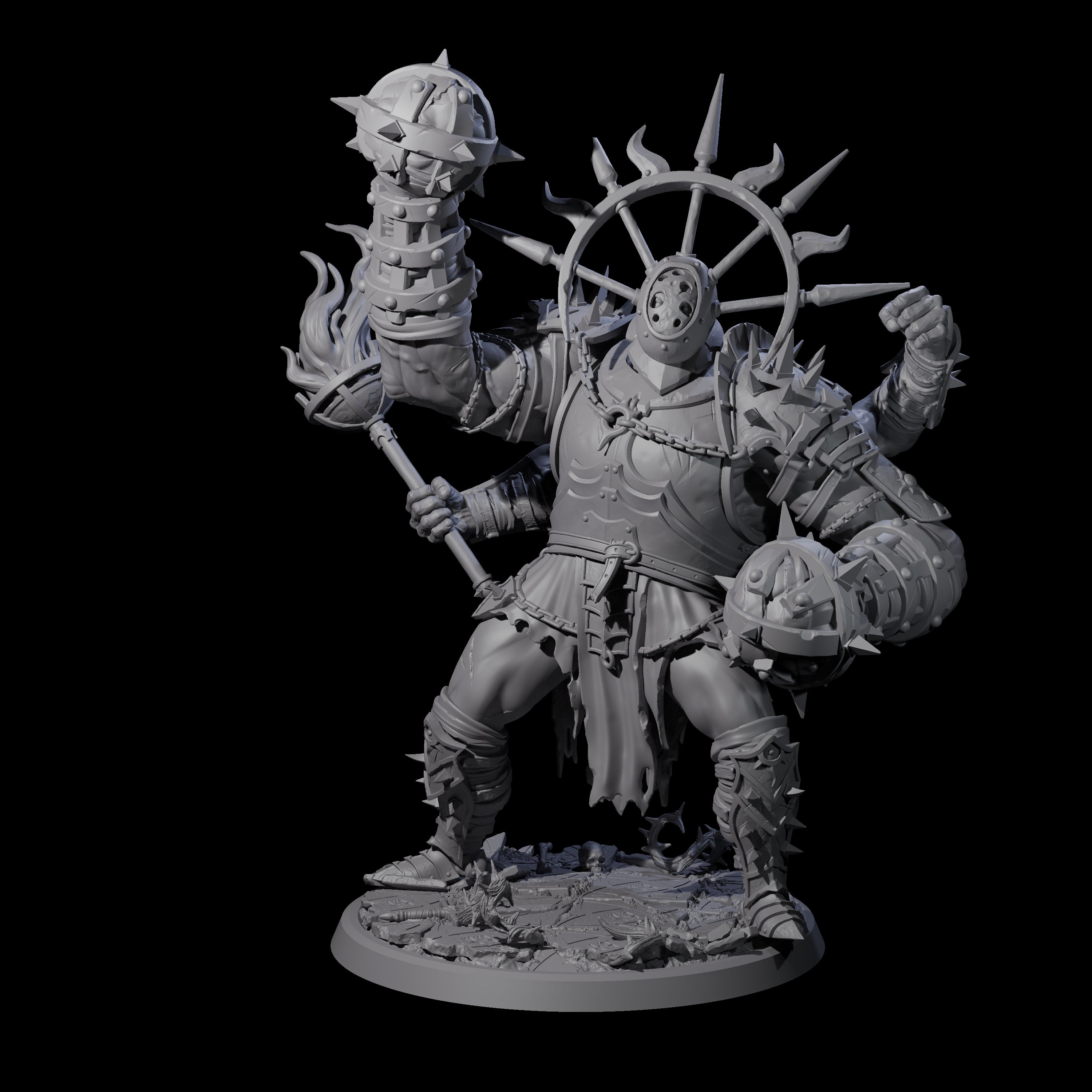 Smashing Helmed Horror B Miniature for Dungeons and Dragons, Pathfinder or other TTRPGs
