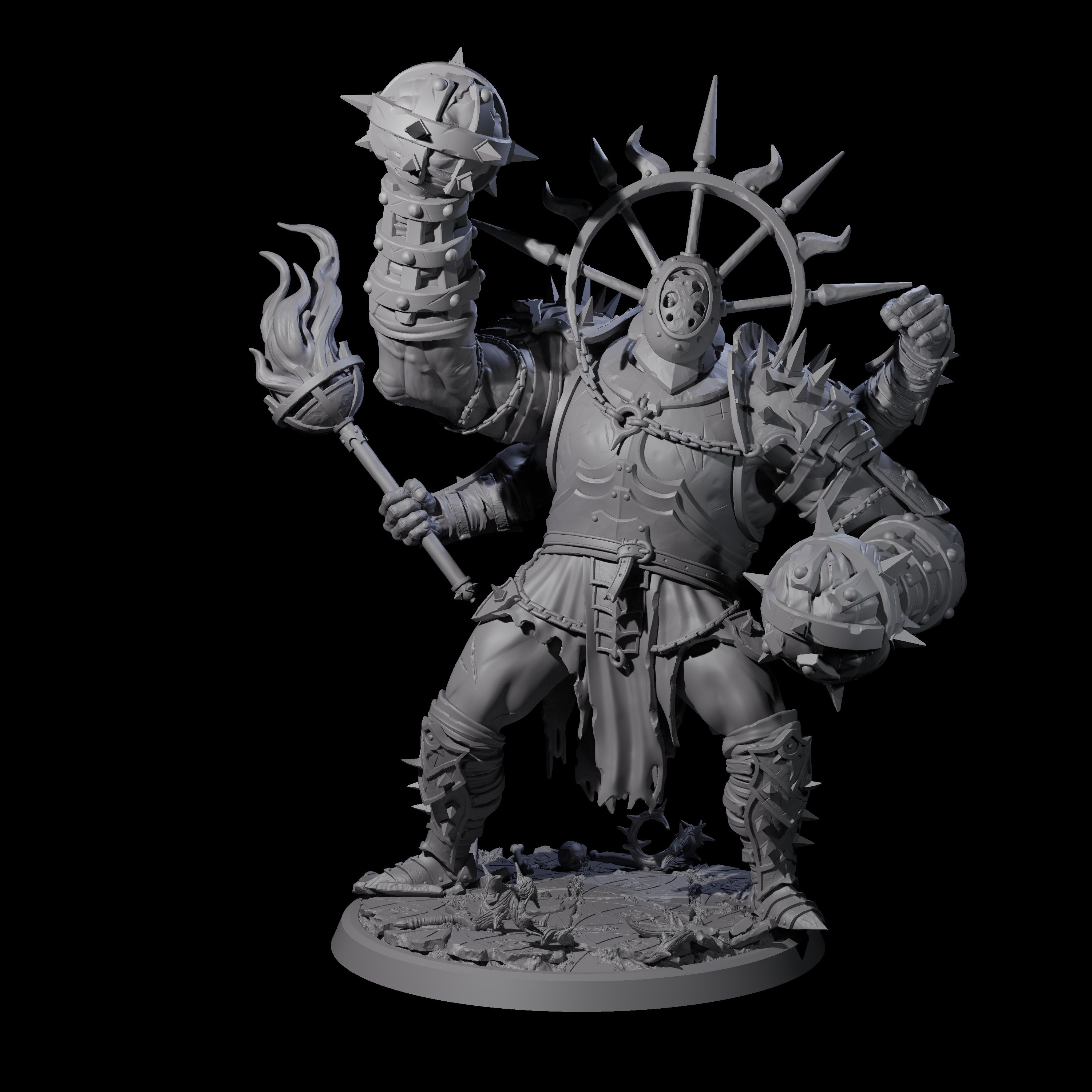 Smashing Helmed Horror B Miniature for Dungeons and Dragons, Pathfinder or other TTRPGs