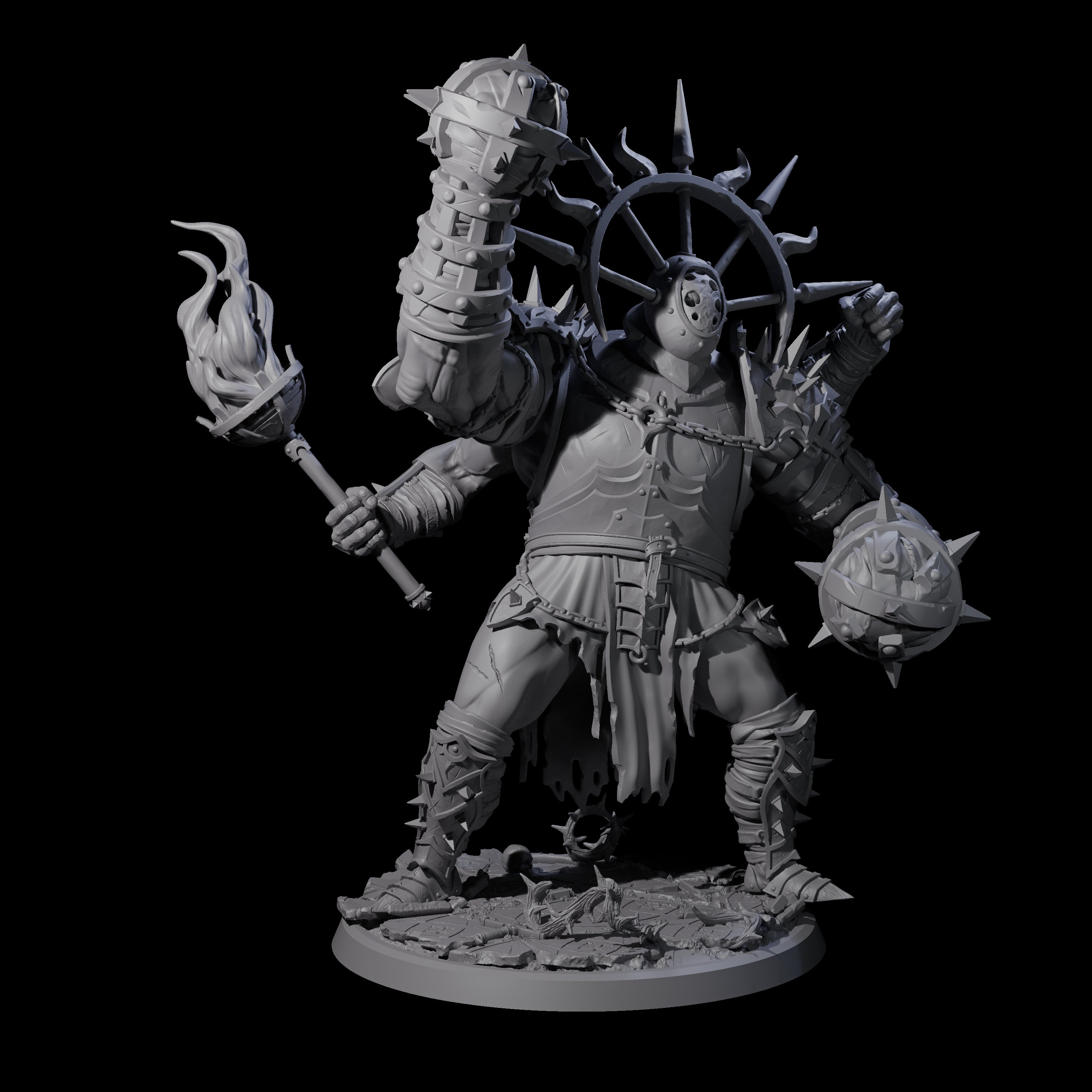 Smashing Helmed Horror B Miniature for Dungeons and Dragons, Pathfinder or other TTRPGs