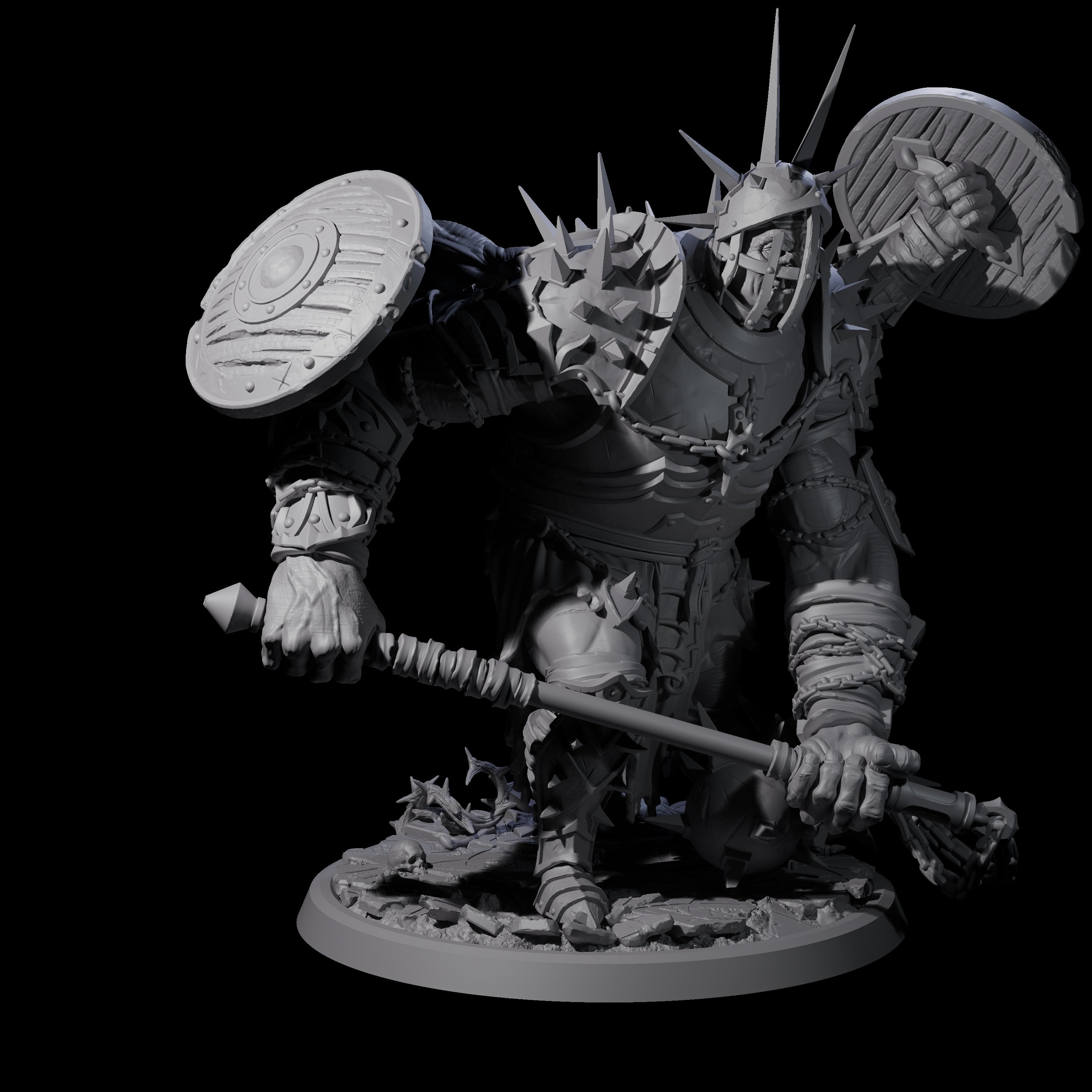 Smashing Helmed Horror C Miniature for Dungeons and Dragons, Pathfinder or other TTRPGs