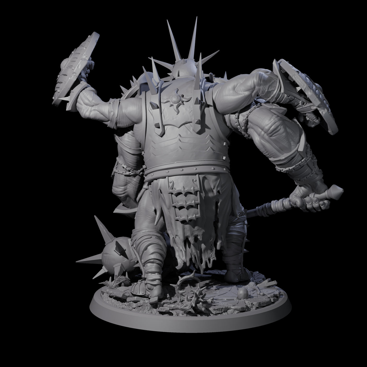 Smashing Helmed Horror C Miniature for Dungeons and Dragons, Pathfinder or other TTRPGs