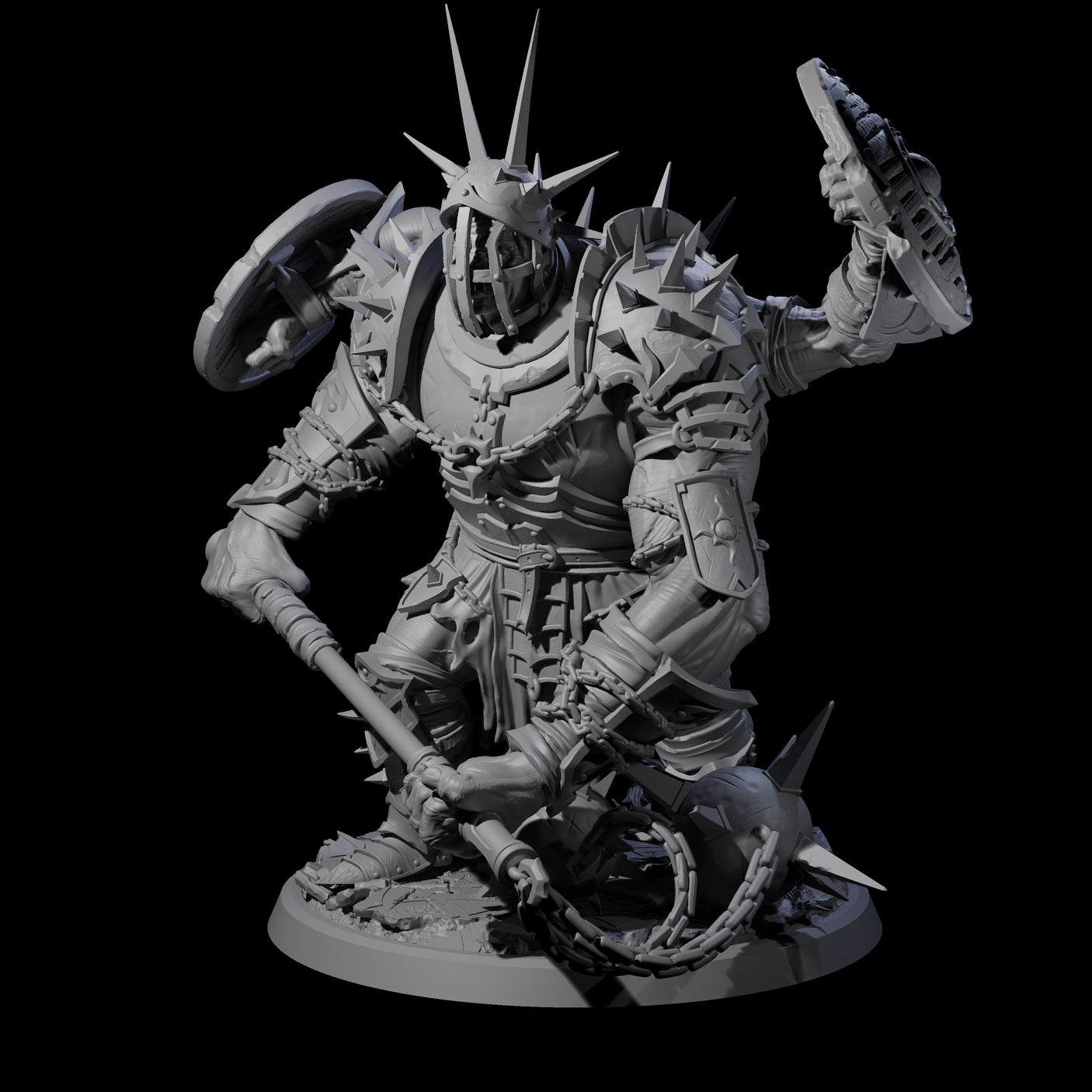 Smashing Helmed Horror C Miniature for Dungeons and Dragons, Pathfinder or other TTRPGs