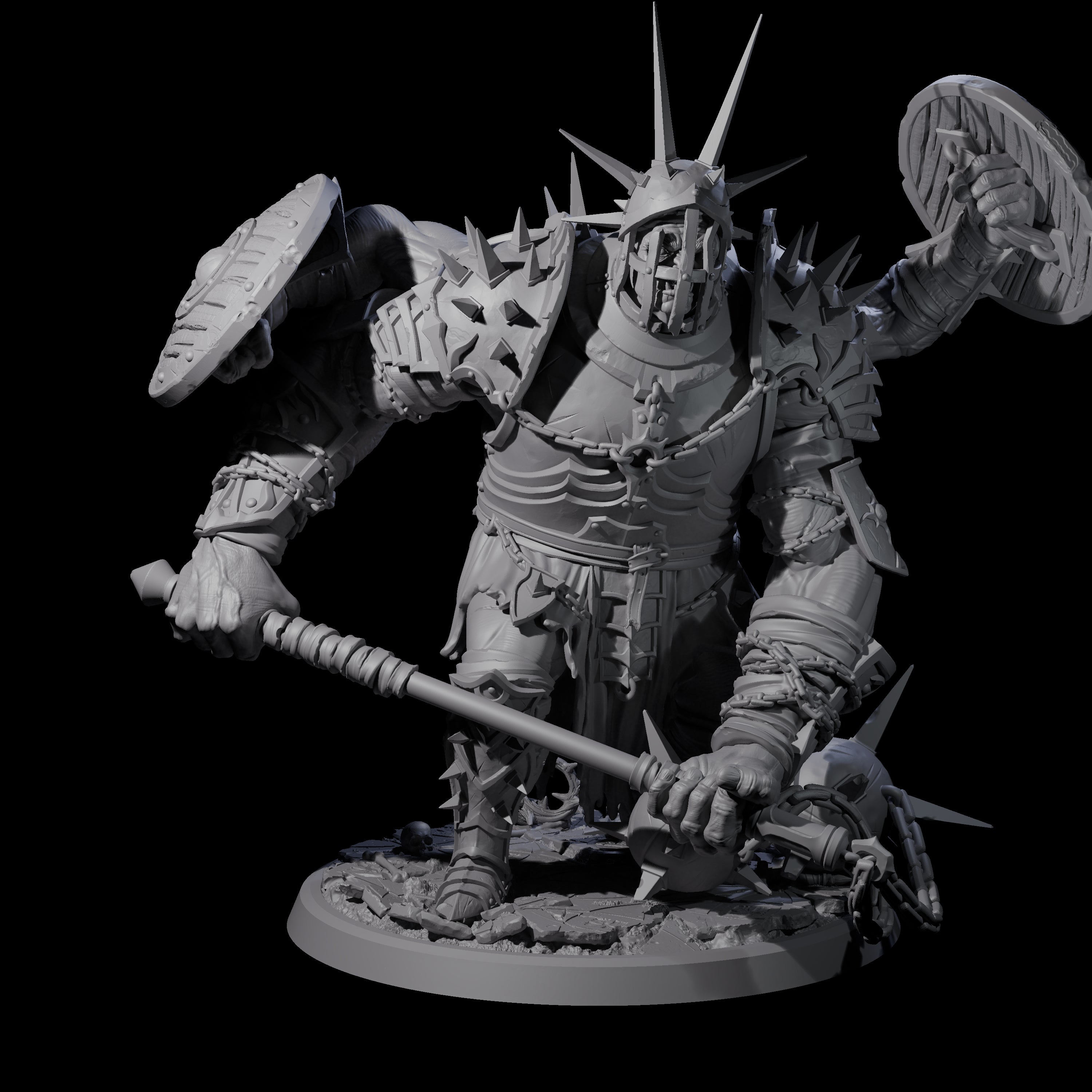 Smashing Helmed Horror C Miniature for Dungeons and Dragons, Pathfinder or other TTRPGs