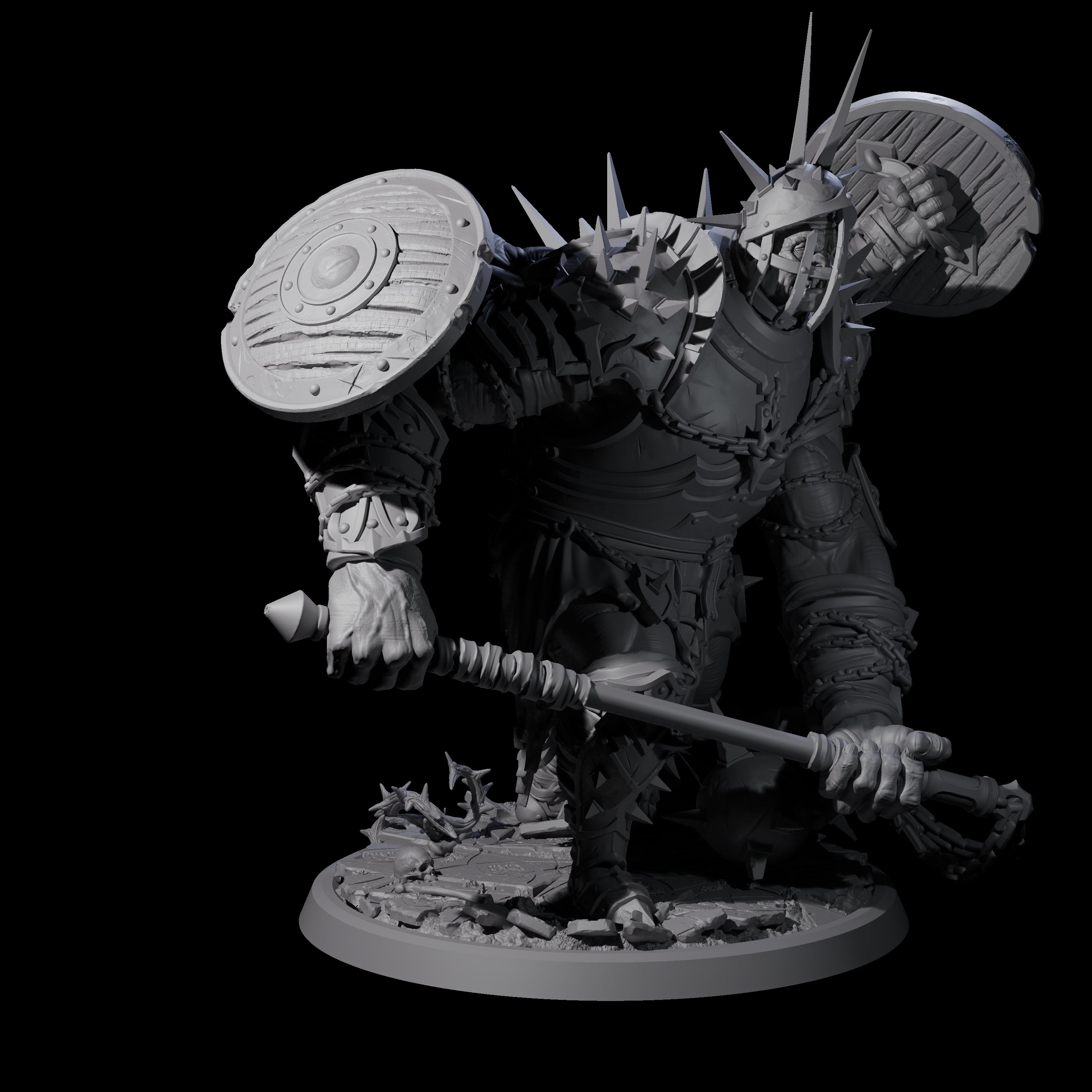 Smashing Helmed Horror C Miniature for Dungeons and Dragons, Pathfinder or other TTRPGs