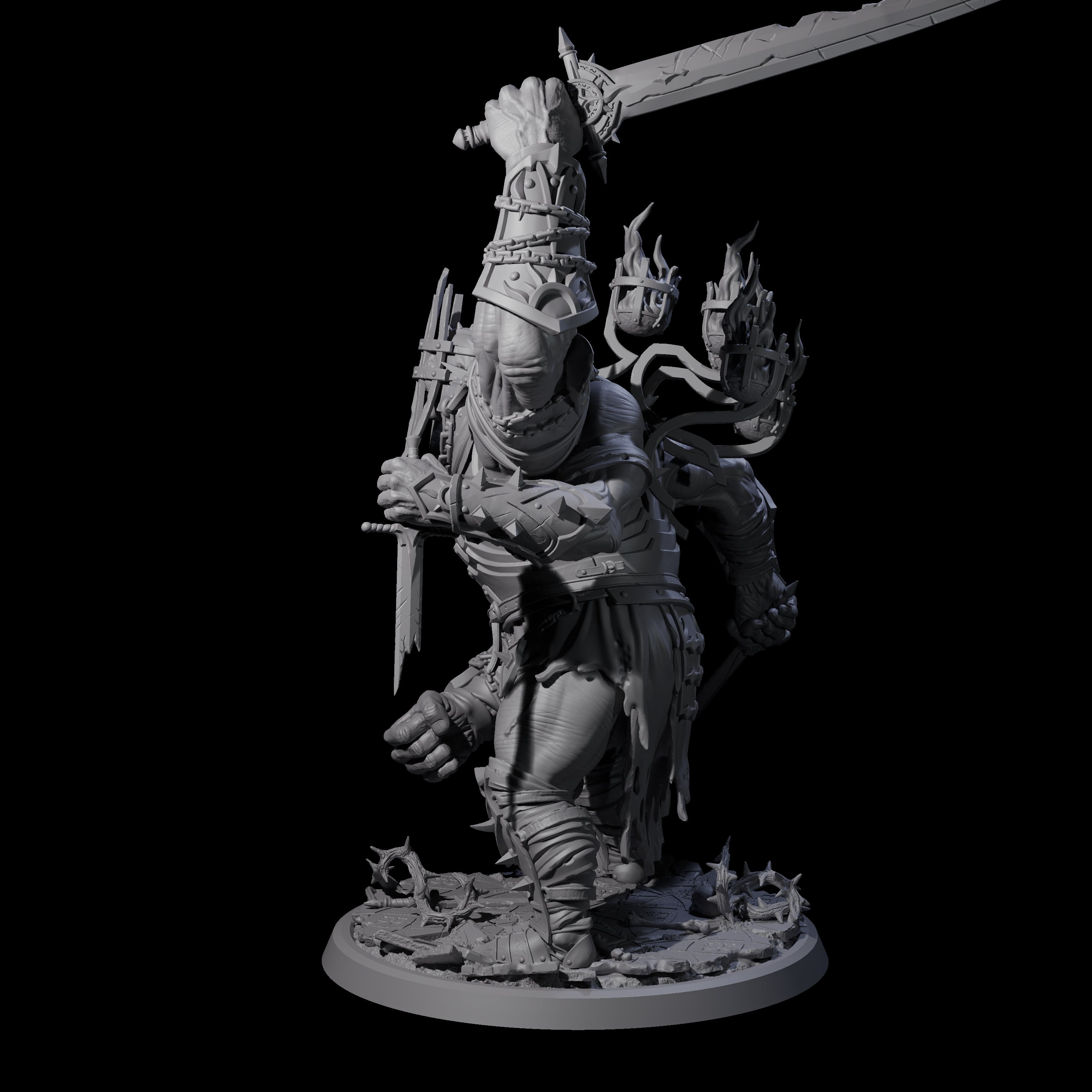 Smashing Helmed Horror D Miniature for Dungeons and Dragons, Pathfinder or other TTRPGs