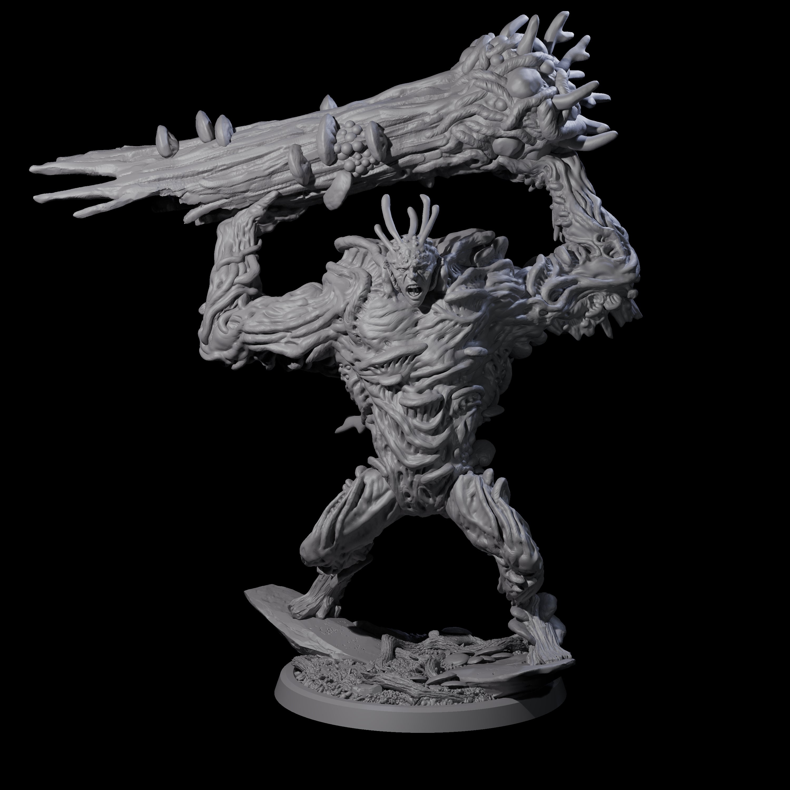 Smashing Myconid Brute B Miniature for Dungeons and Dragons, Pathfinder or other TTRPGs