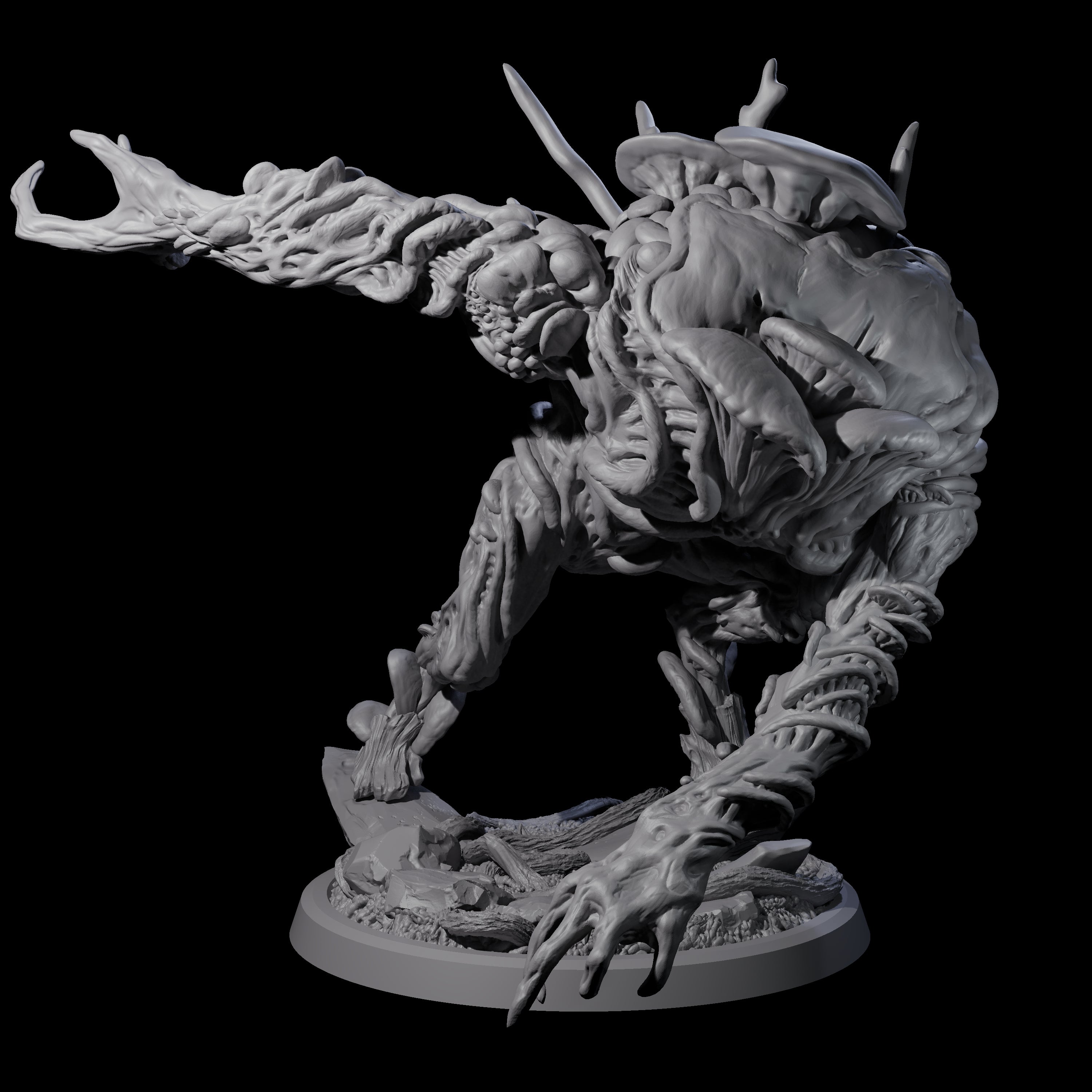 Smashing Myconid Brute C Miniature for Dungeons and Dragons, Pathfinder or other TTRPGs