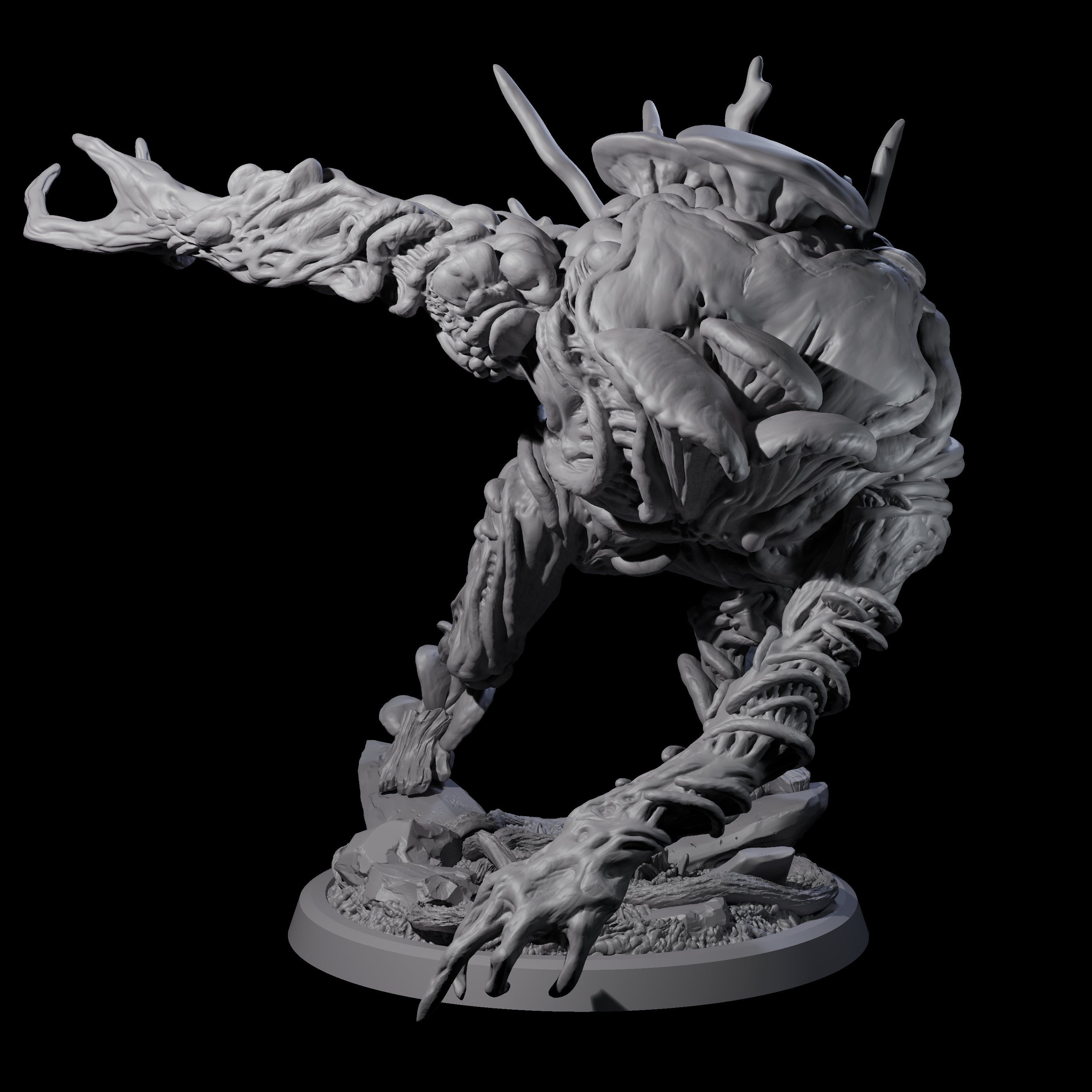 Smashing Myconid Brute C Miniature for Dungeons and Dragons, Pathfinder or other TTRPGs