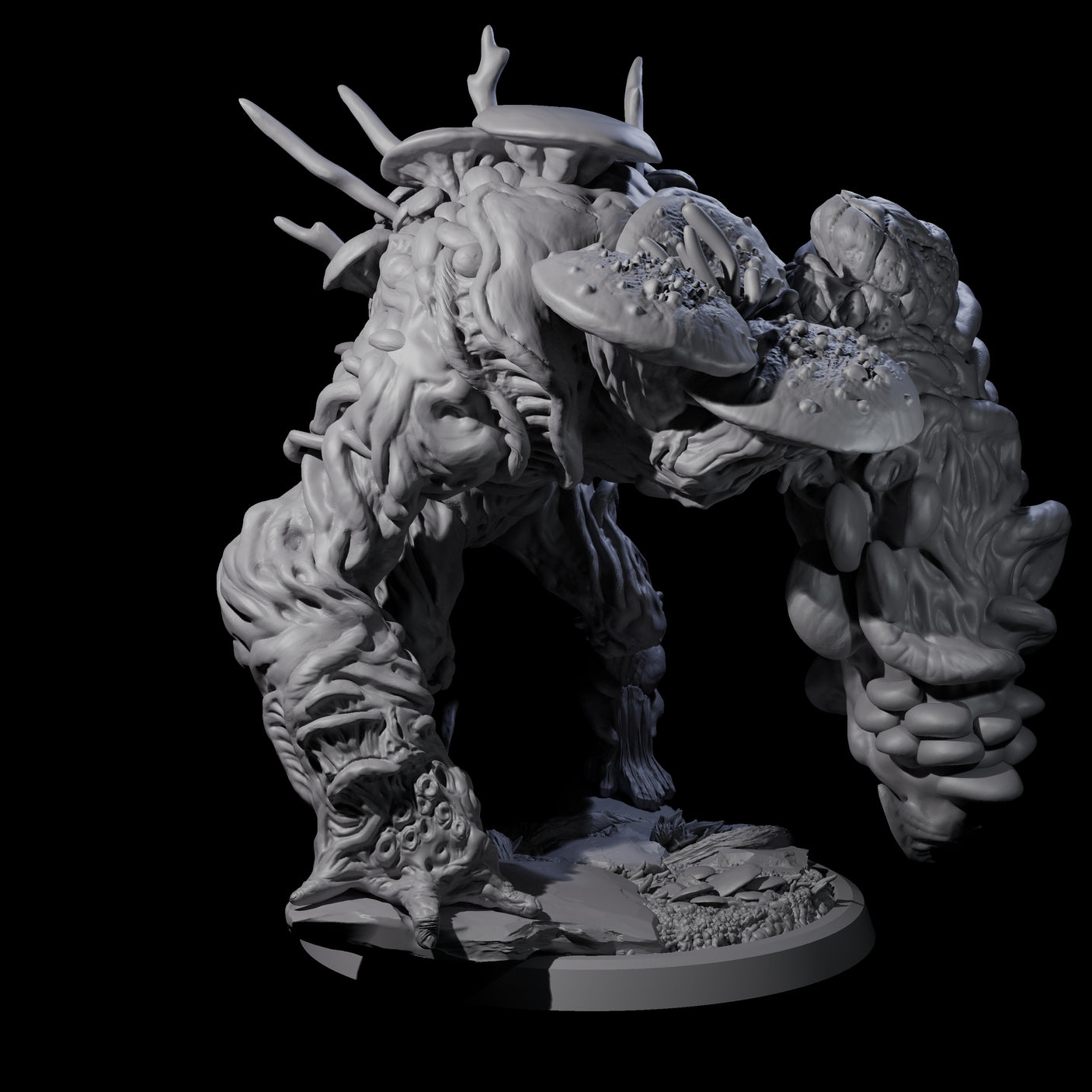 Smashing Myconid Brute D Miniature for Dungeons and Dragons, Pathfinder or other TTRPGs