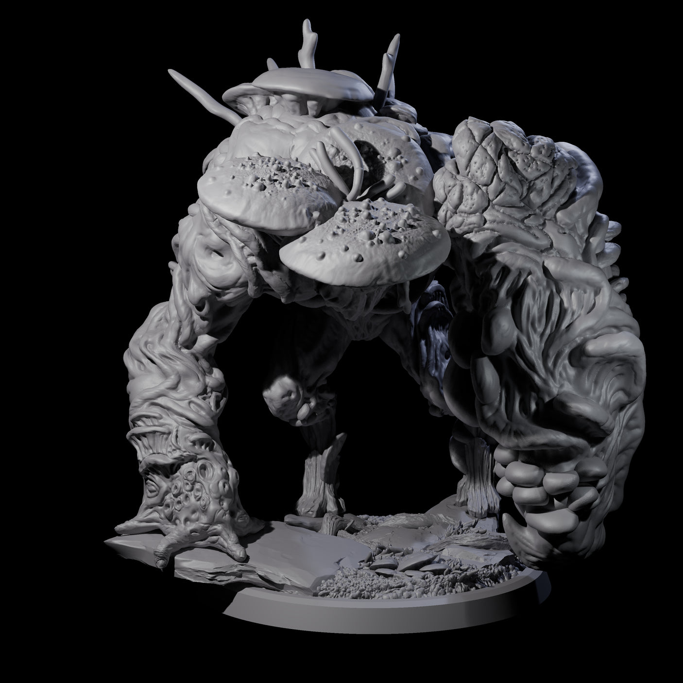 Smashing Myconid Brute D Miniature for Dungeons and Dragons, Pathfinder or other TTRPGs