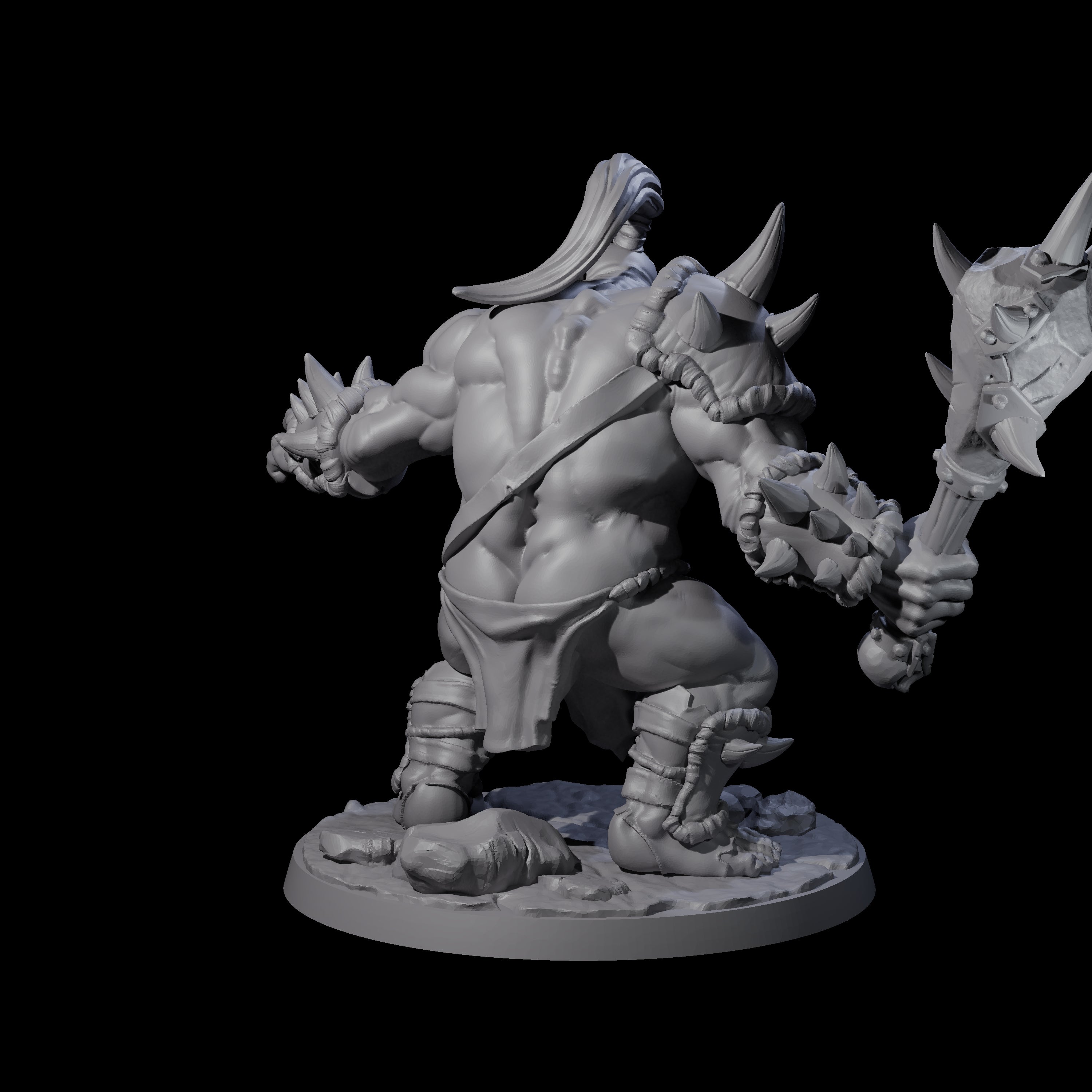 Smashing Ogre A Miniature for Dungeons and Dragons, Pathfinder or other TTRPGs