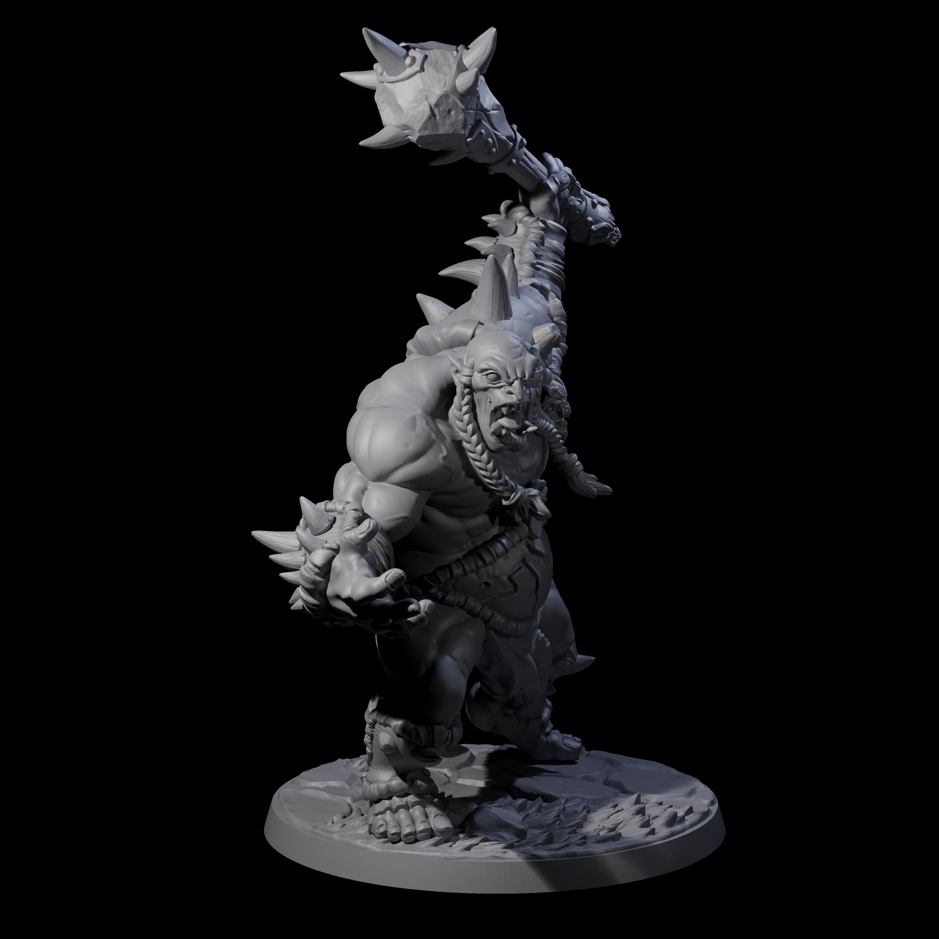 Smashing Ogre B Miniature for Dungeons and Dragons, Pathfinder or other TTRPGs