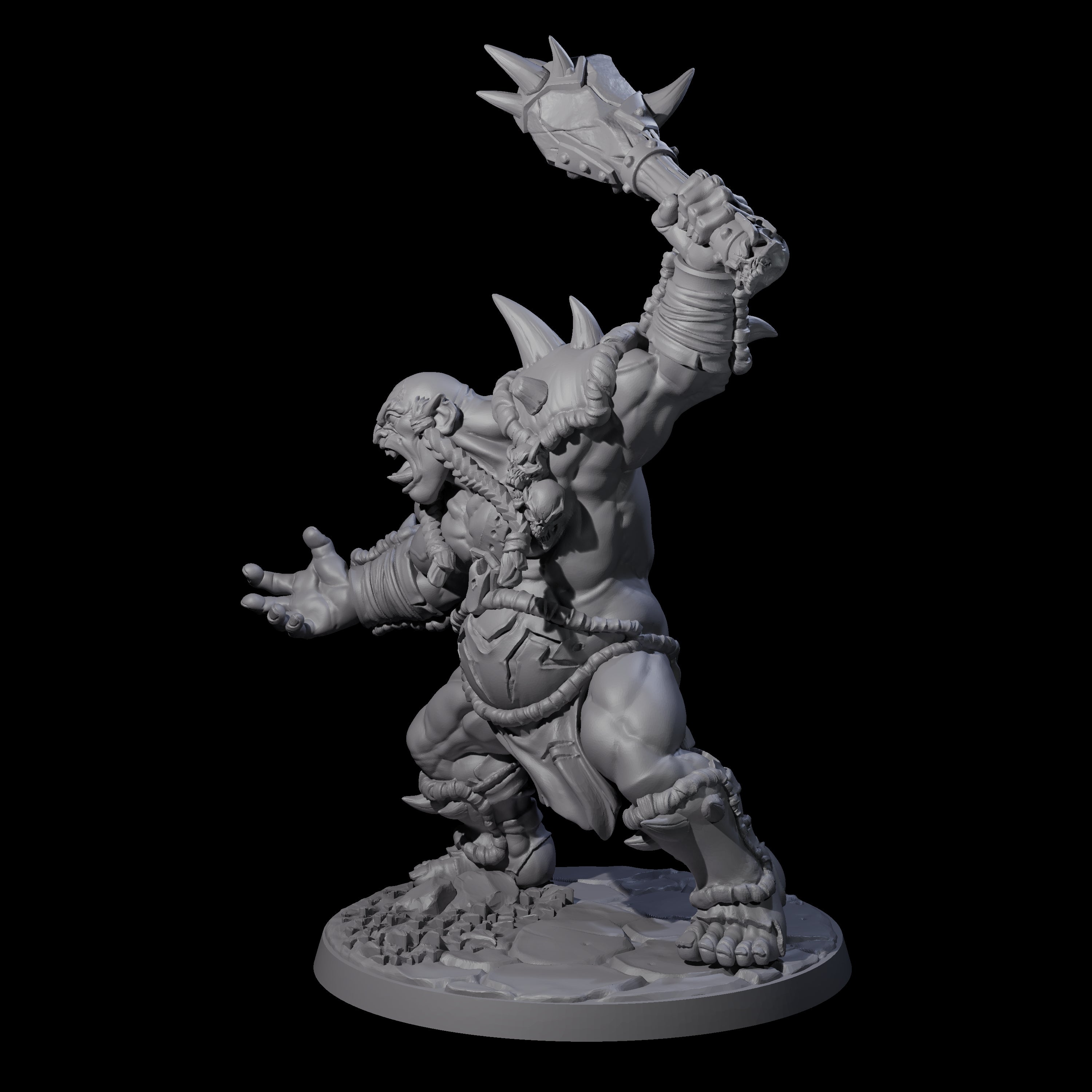 Smashing Ogre B Miniature for Dungeons and Dragons, Pathfinder or other TTRPGs