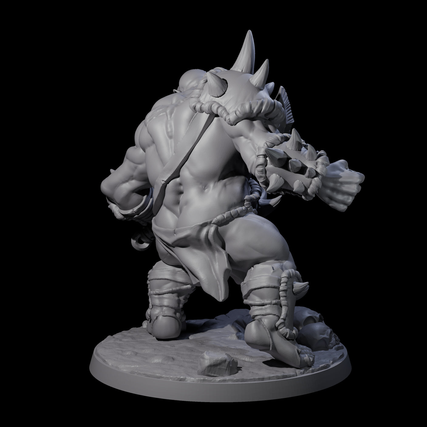 Smashing Ogre C Miniature for Dungeons and Dragons, Pathfinder or other TTRPGs