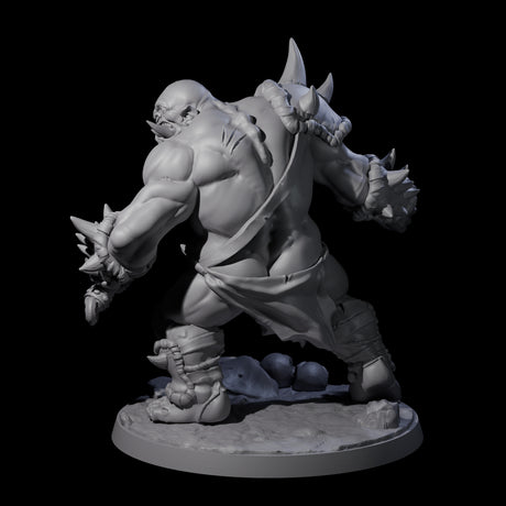 Smashing Ogre C Miniature for Dungeons and Dragons, Pathfinder or other TTRPGs