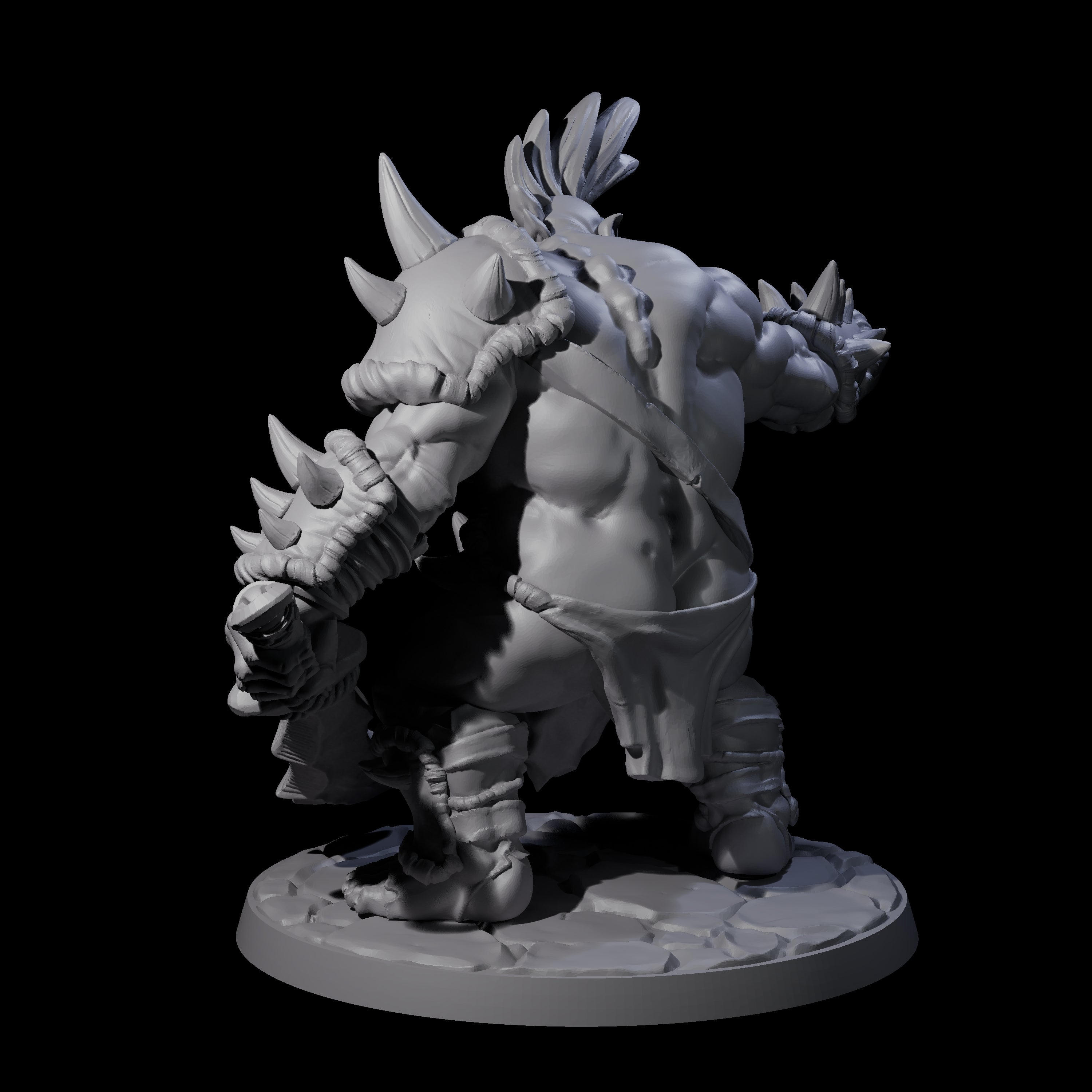 Smashing Ogre D Miniature for Dungeons and Dragons, Pathfinder or other TTRPGs