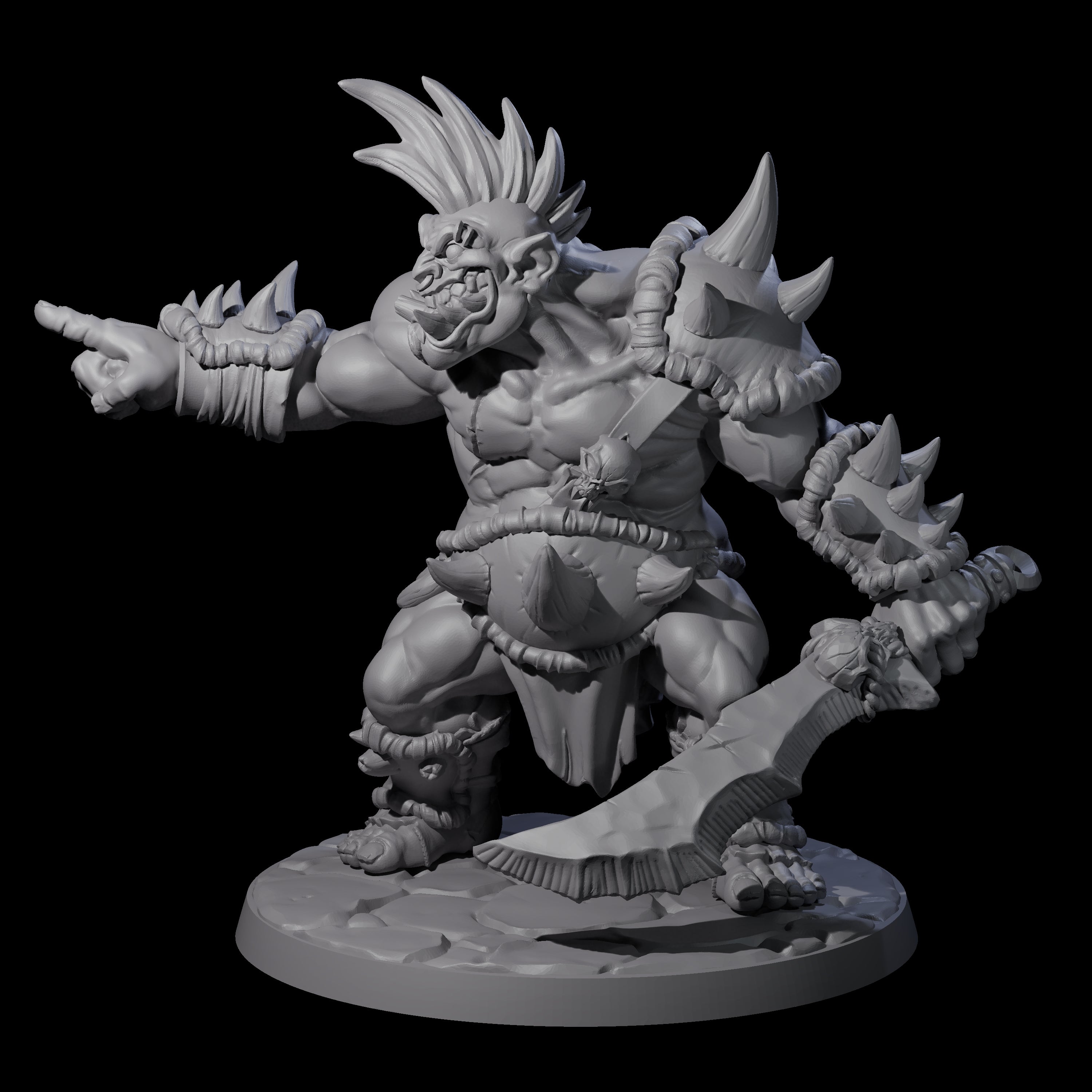 Smashing Ogre D Miniature for Dungeons and Dragons, Pathfinder or other TTRPGs