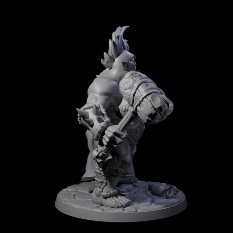 Smashing Ogre F Miniature for Dungeons and Dragons, Pathfinder or other TTRPGs