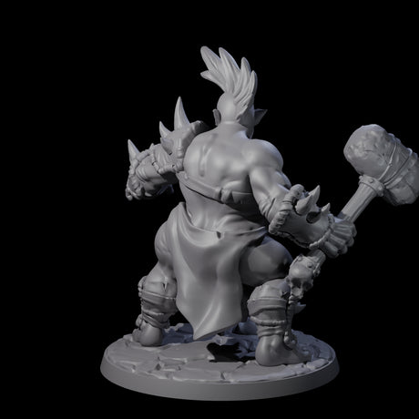 Smashing Ogre F Miniature for Dungeons and Dragons, Pathfinder or other TTRPGs