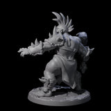 Smashing Ogre F Miniature for Dungeons and Dragons, Pathfinder or other TTRPGs