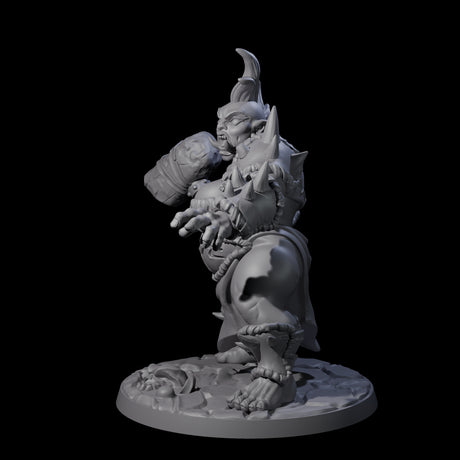 Smashing Ogre F Miniature for Dungeons and Dragons, Pathfinder or other TTRPGs