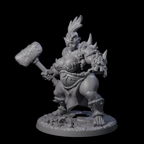 Smashing Ogre F Miniature for Dungeons and Dragons, Pathfinder or other TTRPGs