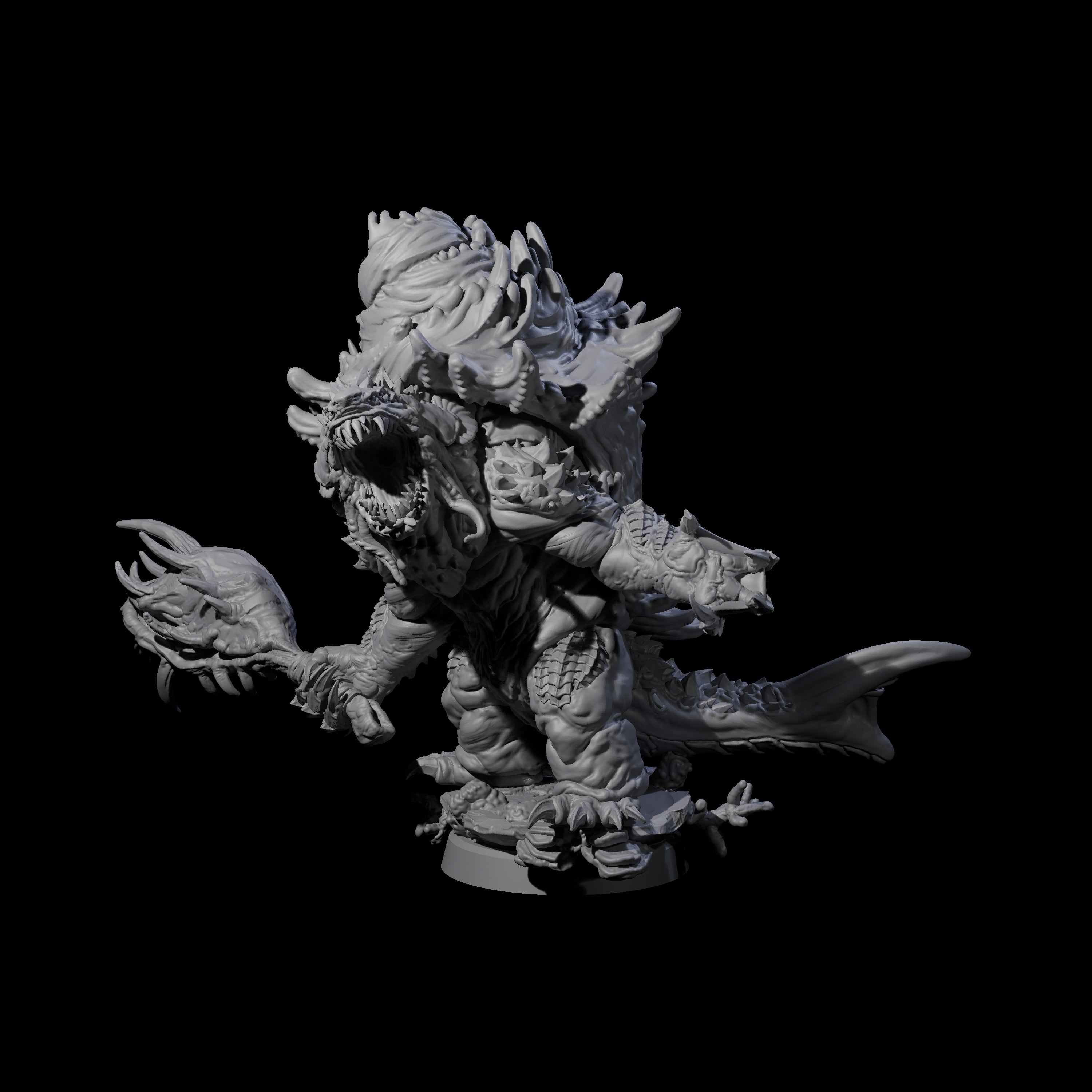 Smashing Zaratan Berserker A Miniature for Dungeons and Dragons, Pathfinder or other TTRPGs