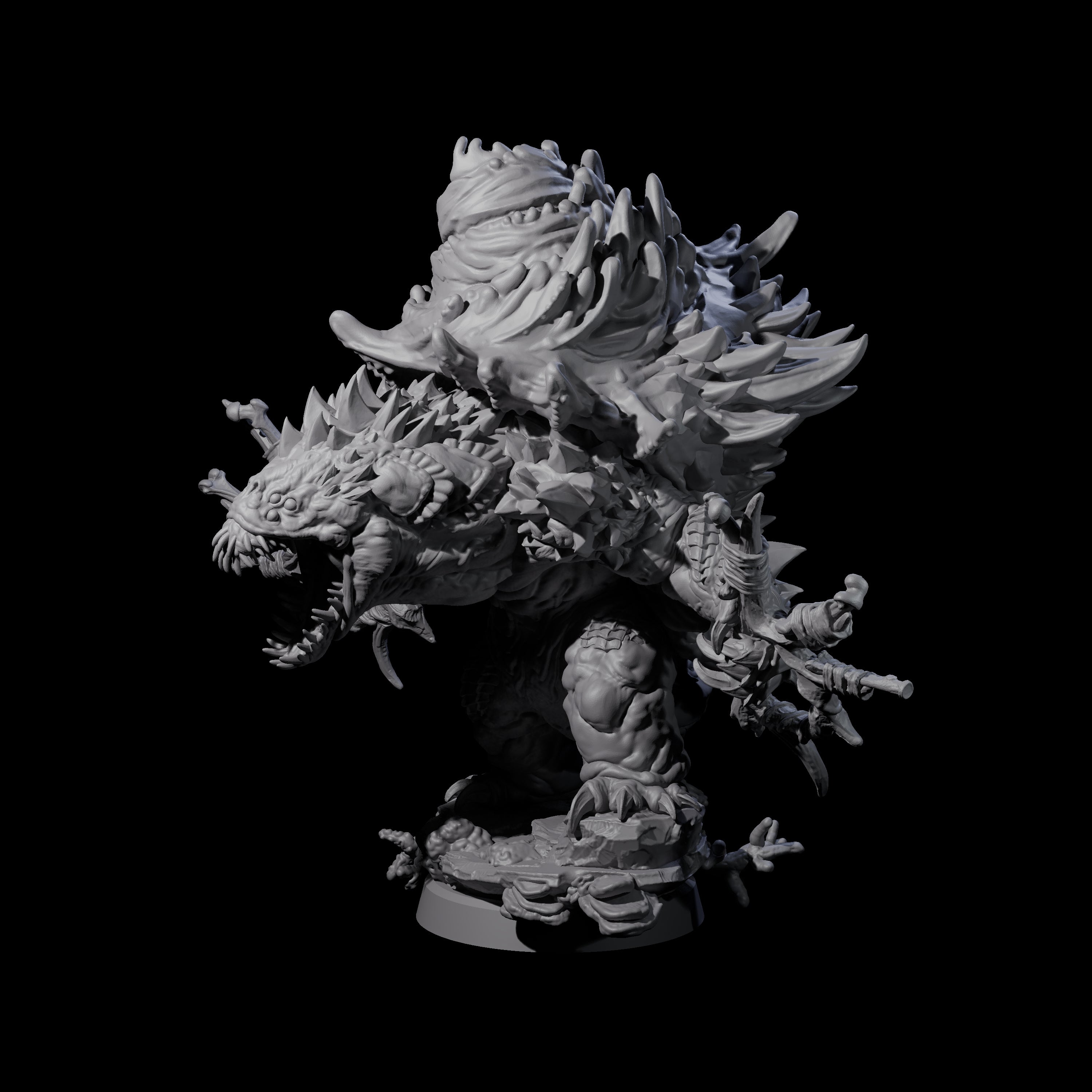 Smashing Zaratan Berserker B Miniature for Dungeons and Dragons, Pathfinder or other TTRPGs