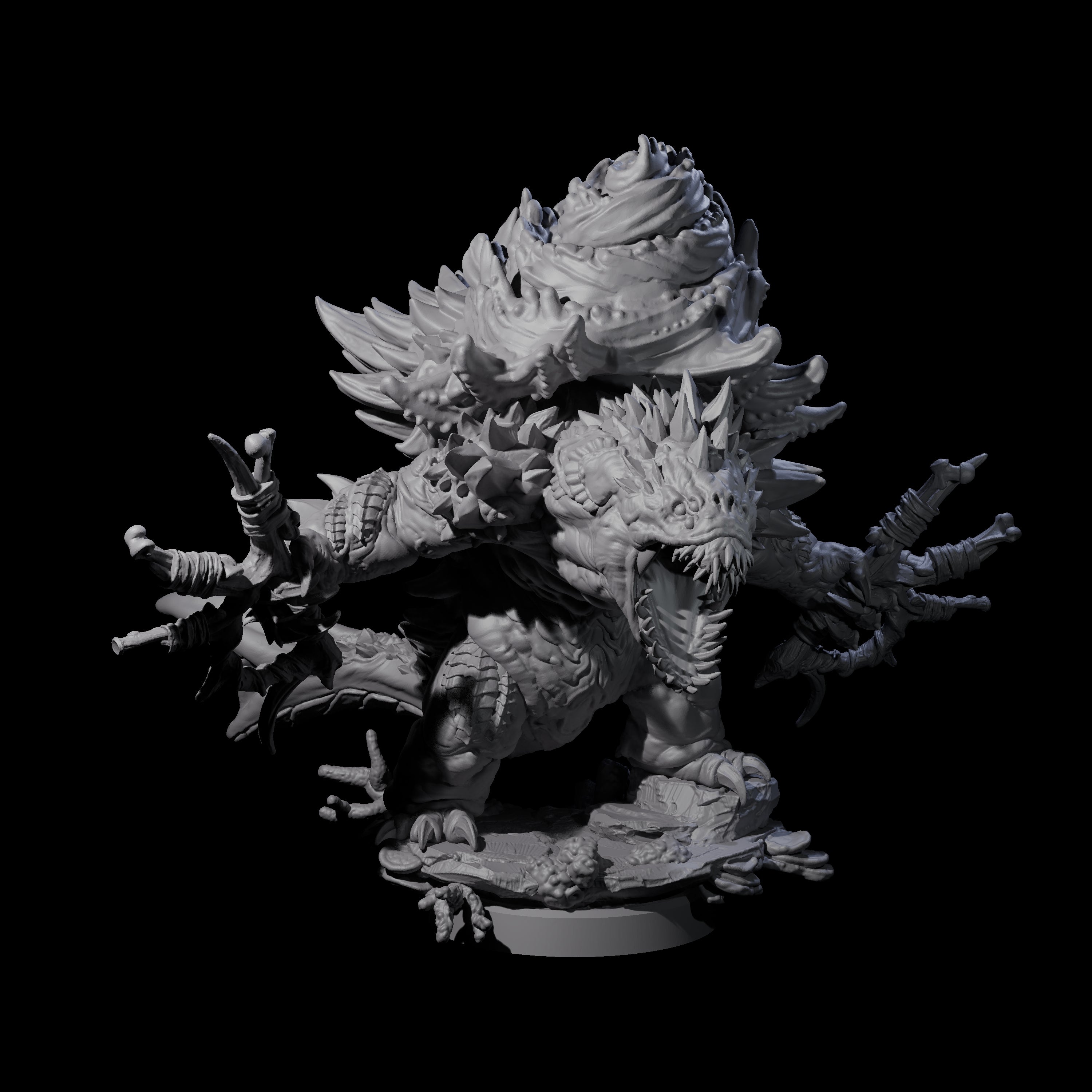 Smashing Zaratan Berserker B Miniature for Dungeons and Dragons, Pathfinder or other TTRPGs