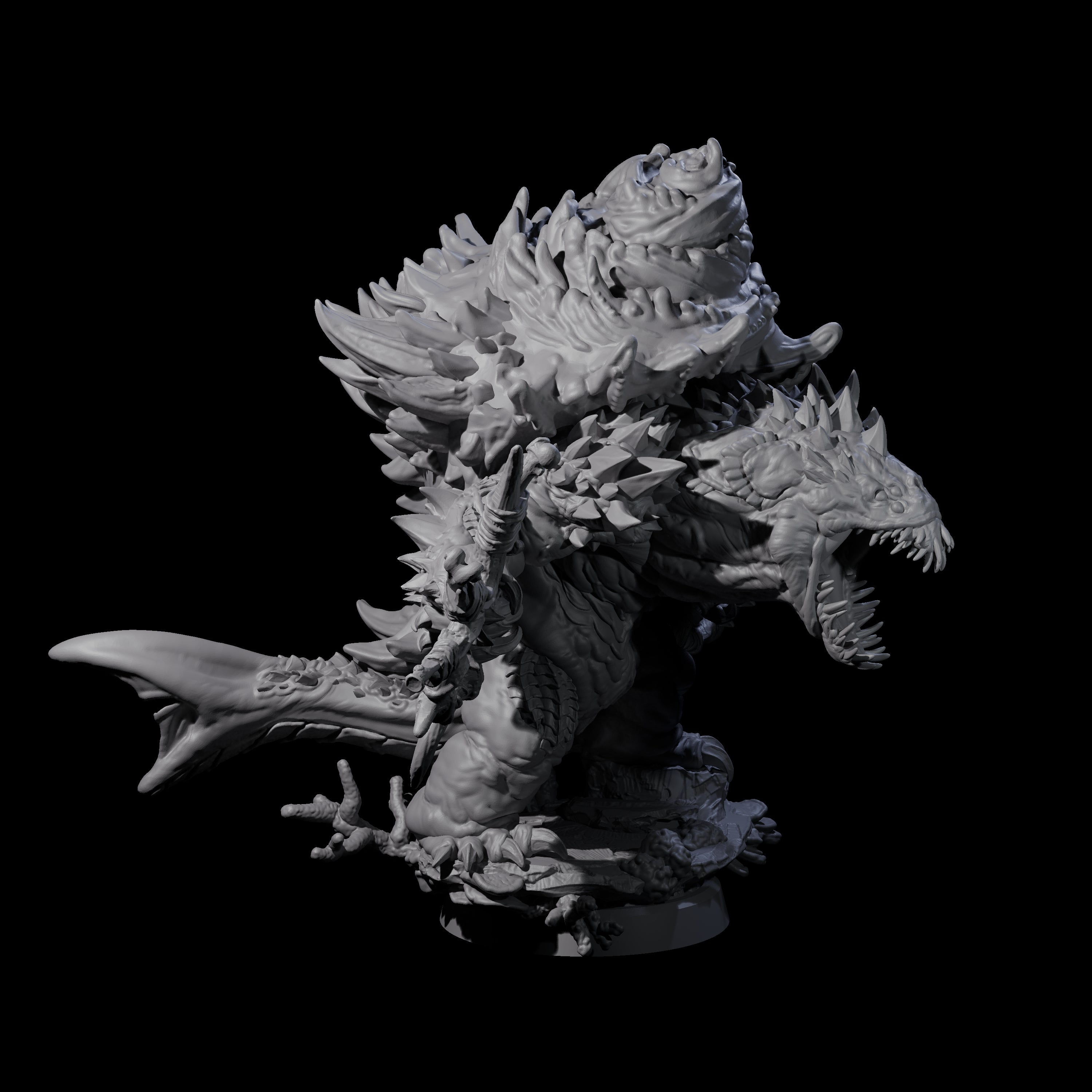 Smashing Zaratan Berserker B Miniature for Dungeons and Dragons, Pathfinder or other TTRPGs