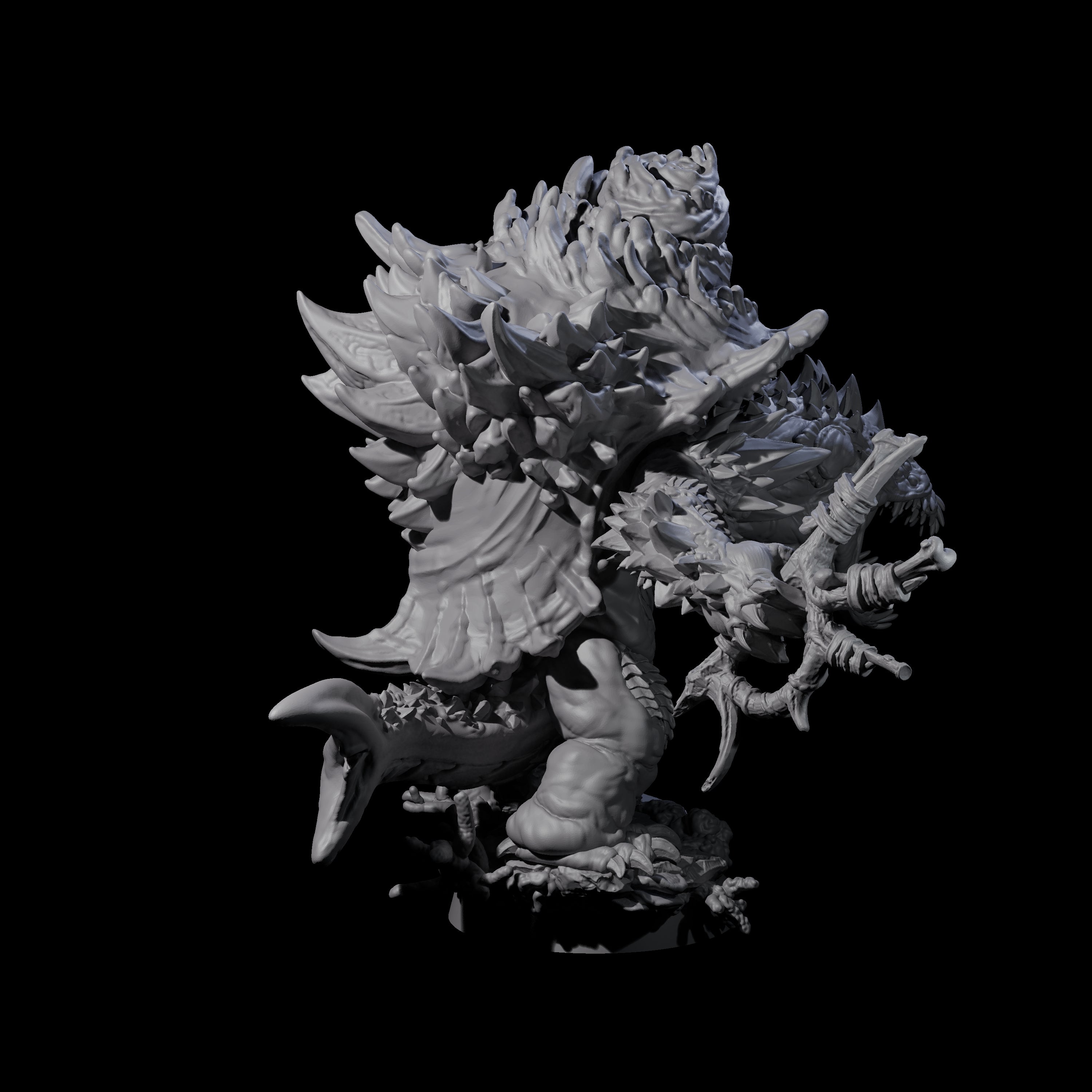 Smashing Zaratan Berserker B Miniature for Dungeons and Dragons, Pathfinder or other TTRPGs