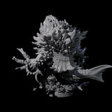 Smashing Zaratan Berserker B Miniature for Dungeons and Dragons, Pathfinder or other TTRPGs
