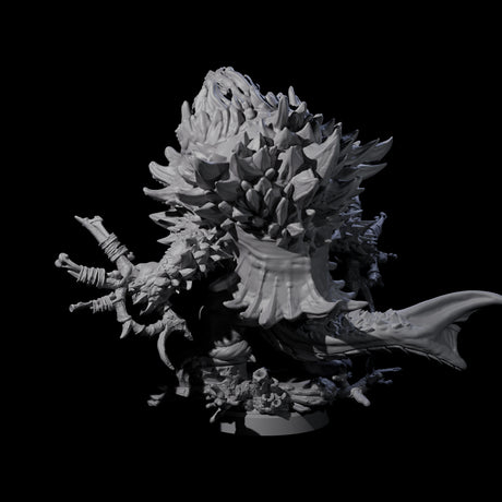 Smashing Zaratan Berserker B Miniature for Dungeons and Dragons, Pathfinder or other TTRPGs