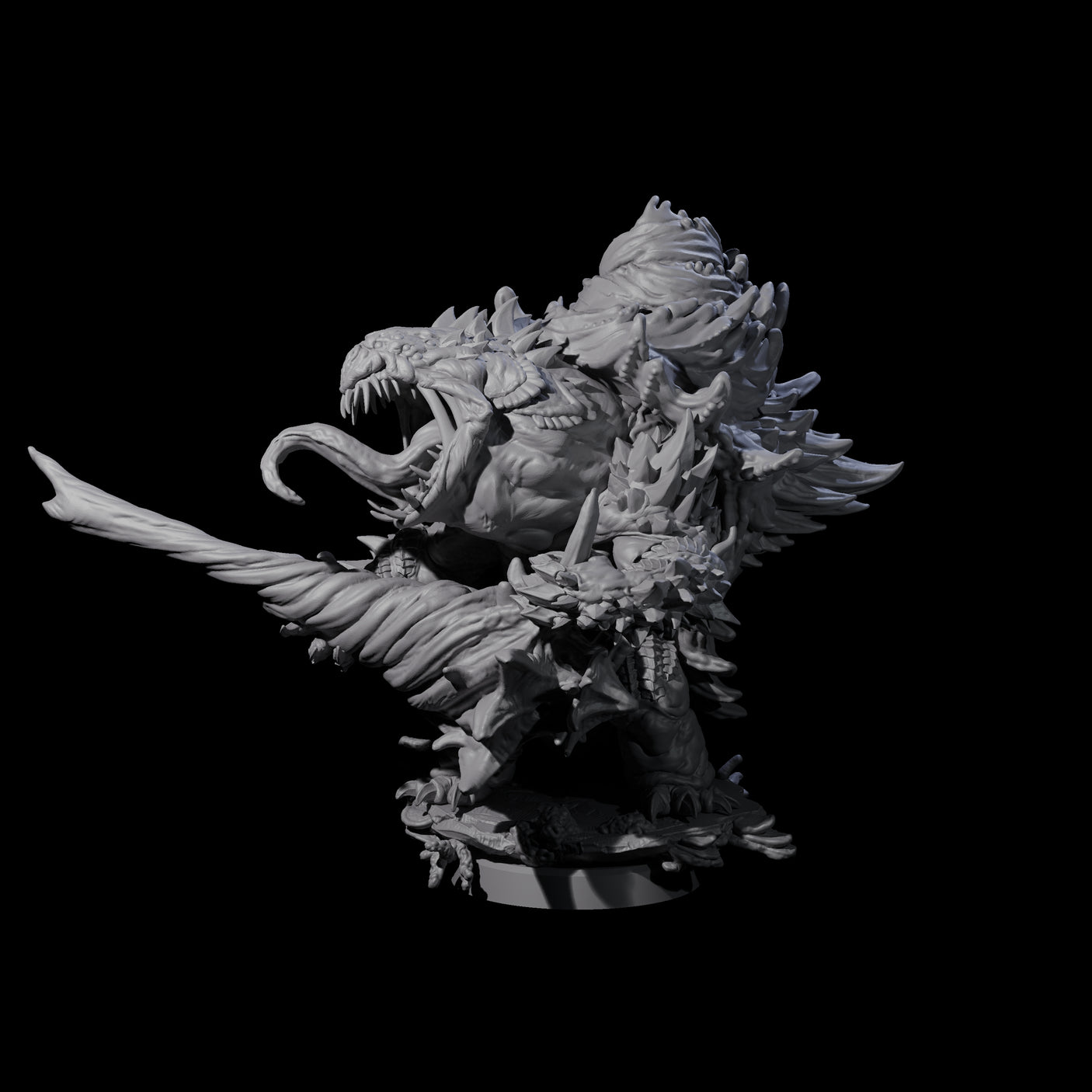 Smashing Zaratan Berserker C Miniature for Dungeons and Dragons, Pathfinder or other TTRPGs