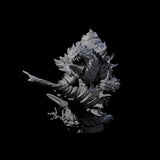 Smashing Zaratan Berserker C Miniature for Dungeons and Dragons, Pathfinder or other TTRPGs
