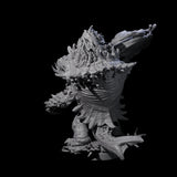 Smashing Zaratan Berserker D Miniature for Dungeons and Dragons, Pathfinder or other TTRPGs