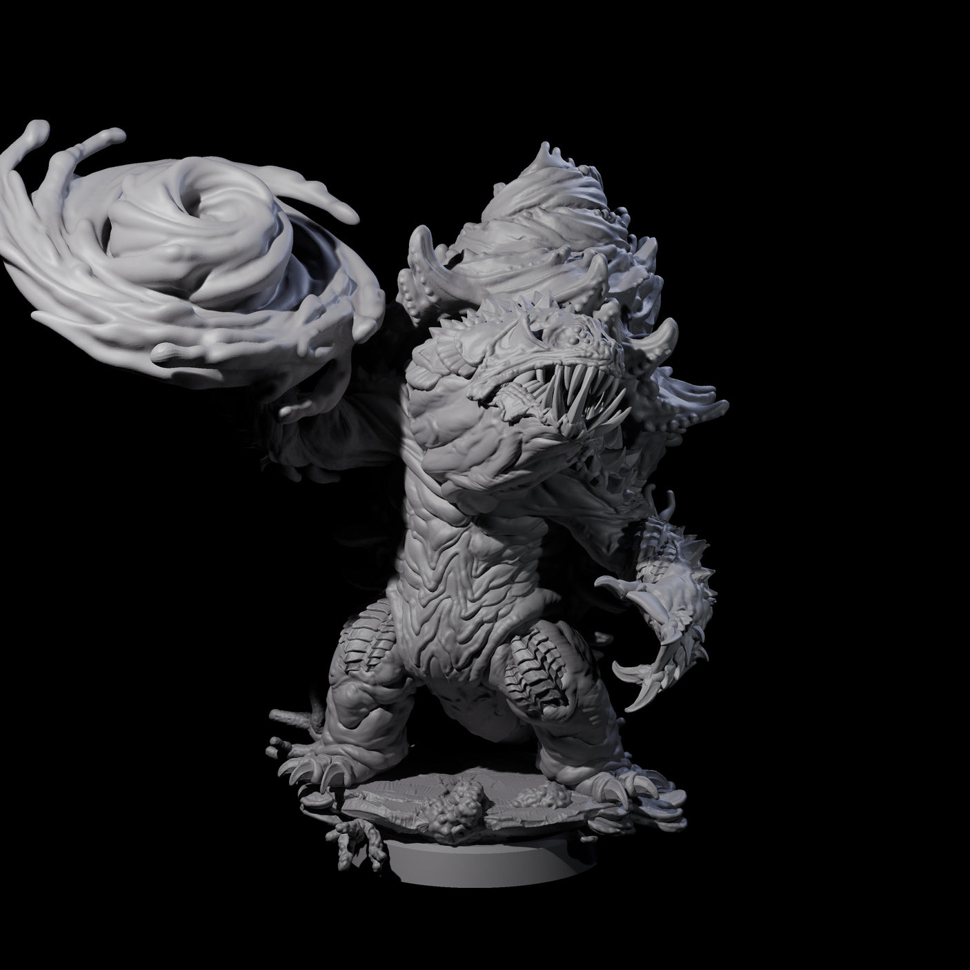 Smashing Zaratan Berserker D Miniature for Dungeons and Dragons, Pathfinder or other TTRPGs