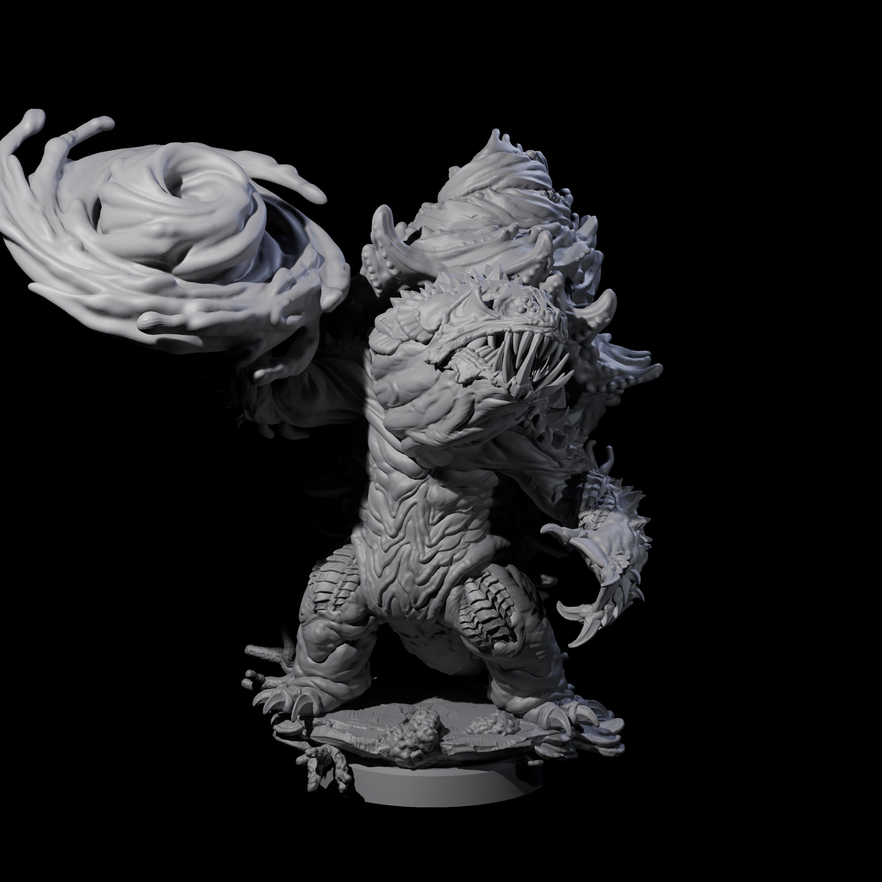 Smashing Zaratan Berserker D Miniature for Dungeons and Dragons, Pathfinder or other TTRPGs