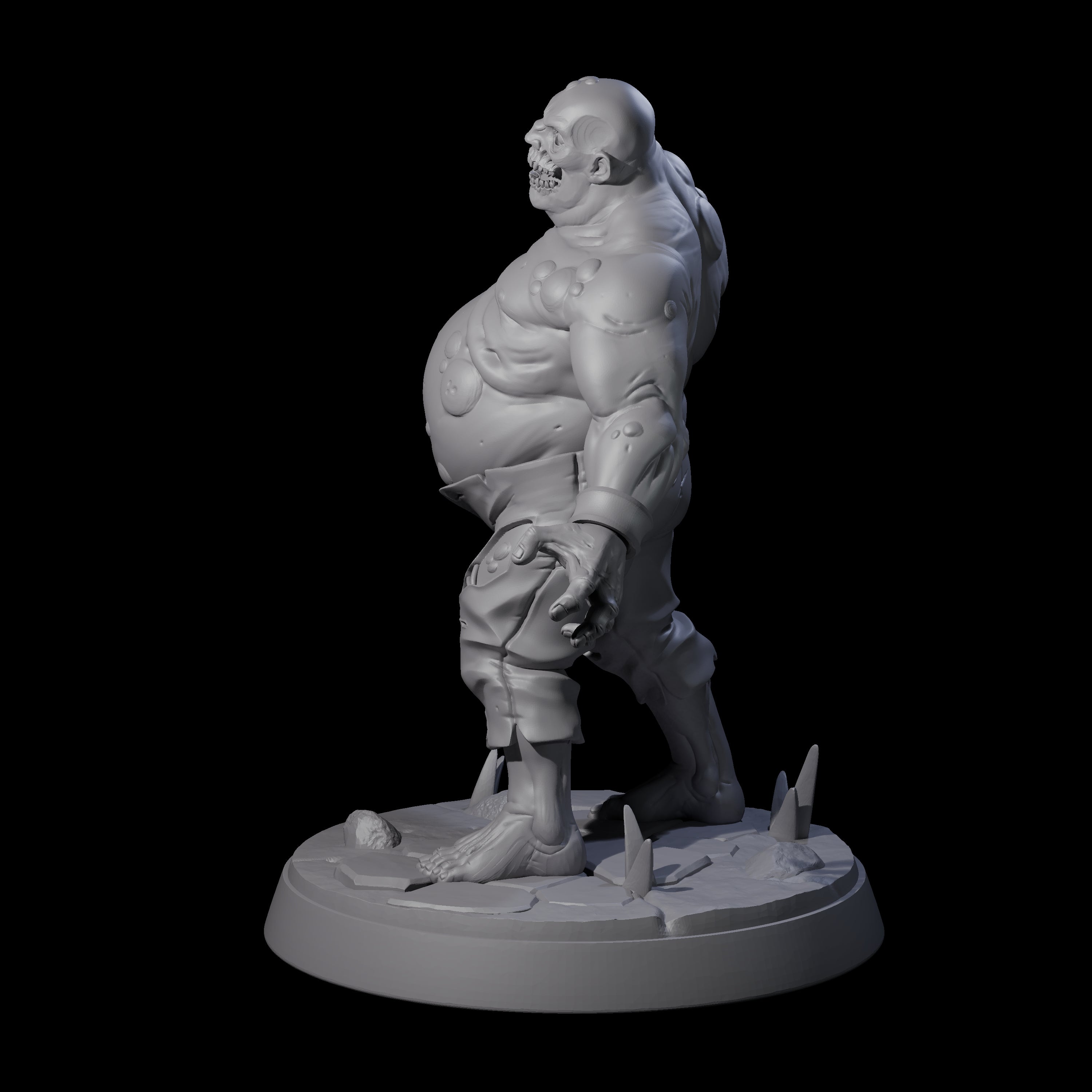 Smelly Bloated Zombie Shambler A Miniature for Dungeons and Dragons, Pathfinder or other TTRPGs
