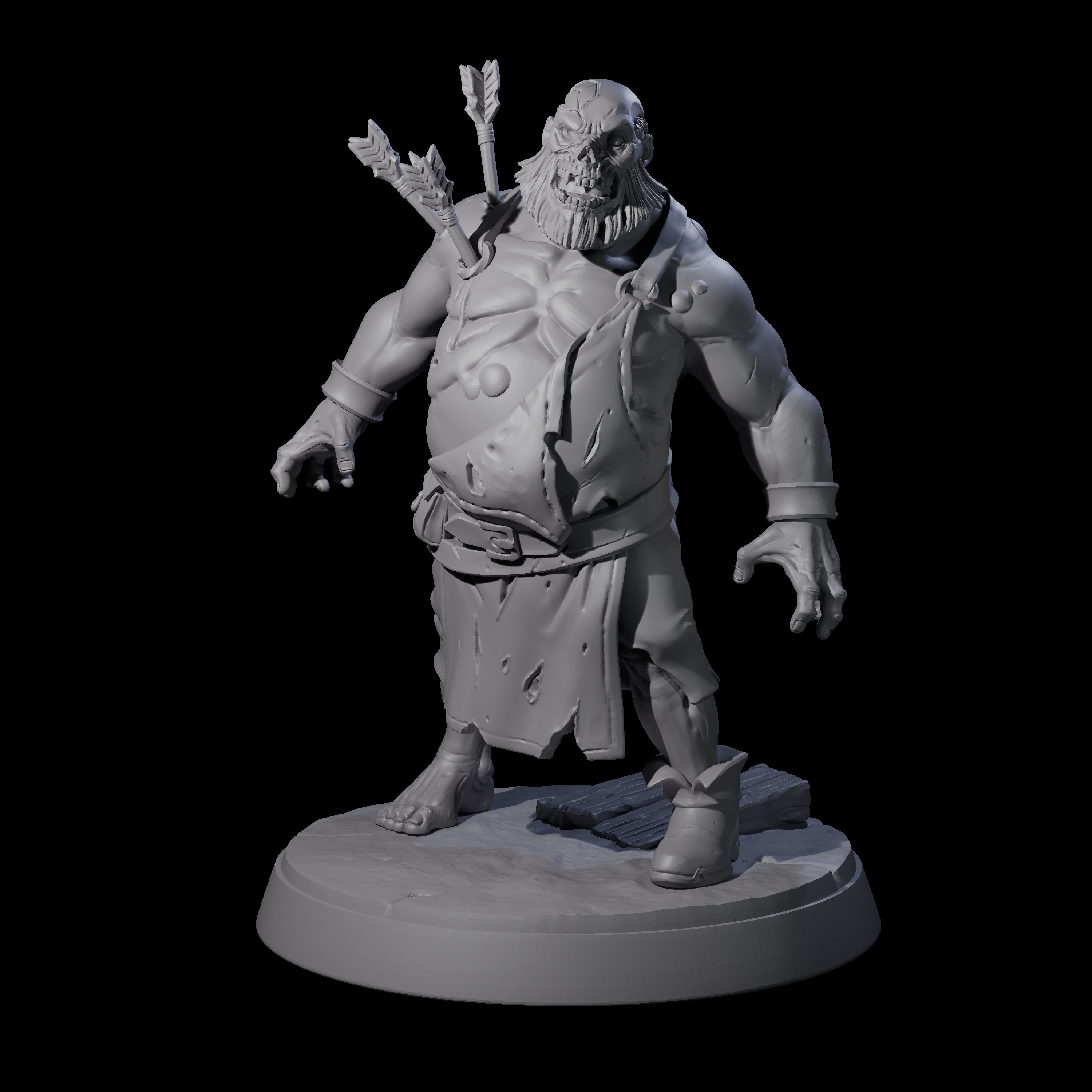 Smelly Bloated Zombie Shambler B Miniature for Dungeons and Dragons, Pathfinder or other TTRPGs