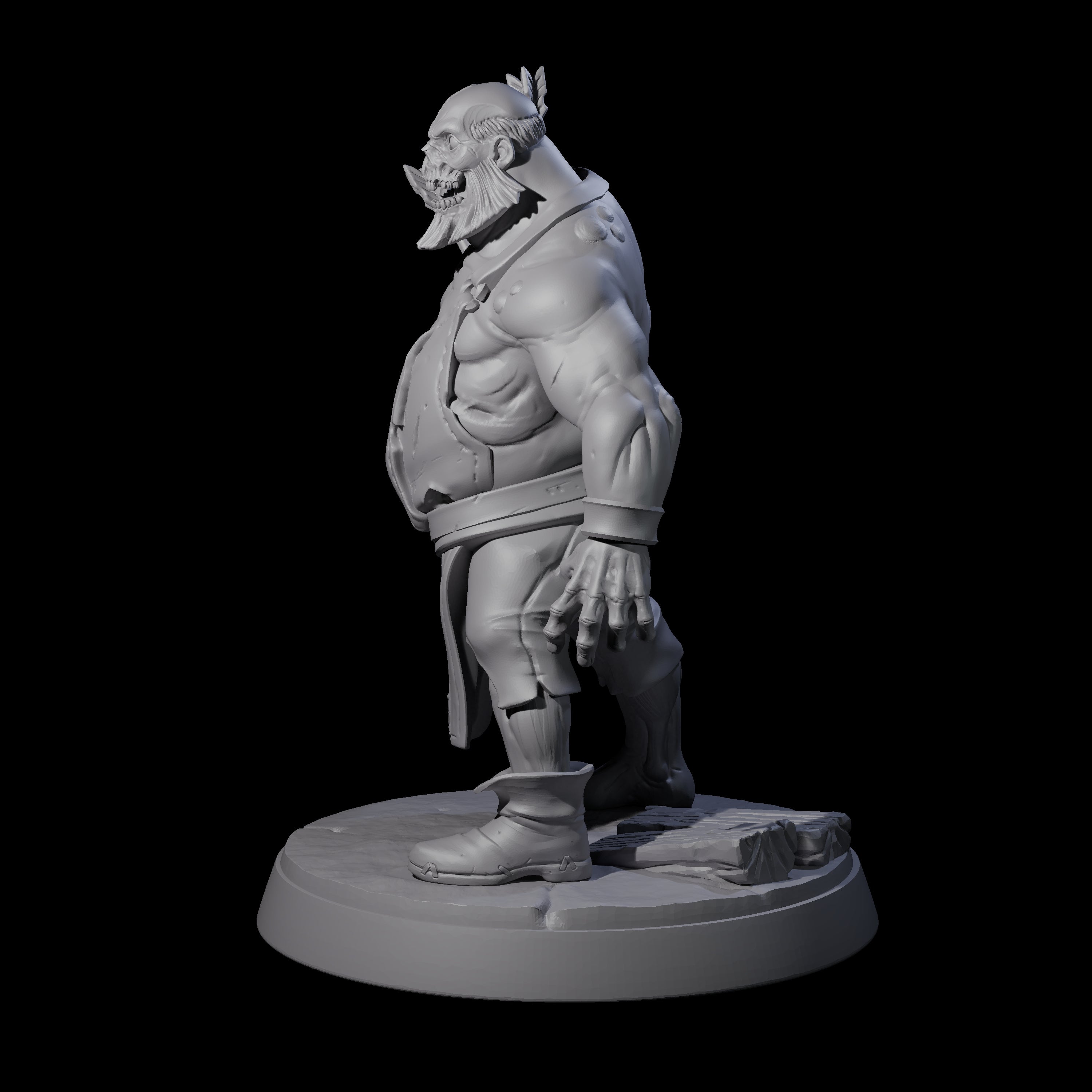 Smelly Bloated Zombie Shambler B Miniature for Dungeons and Dragons, Pathfinder or other TTRPGs